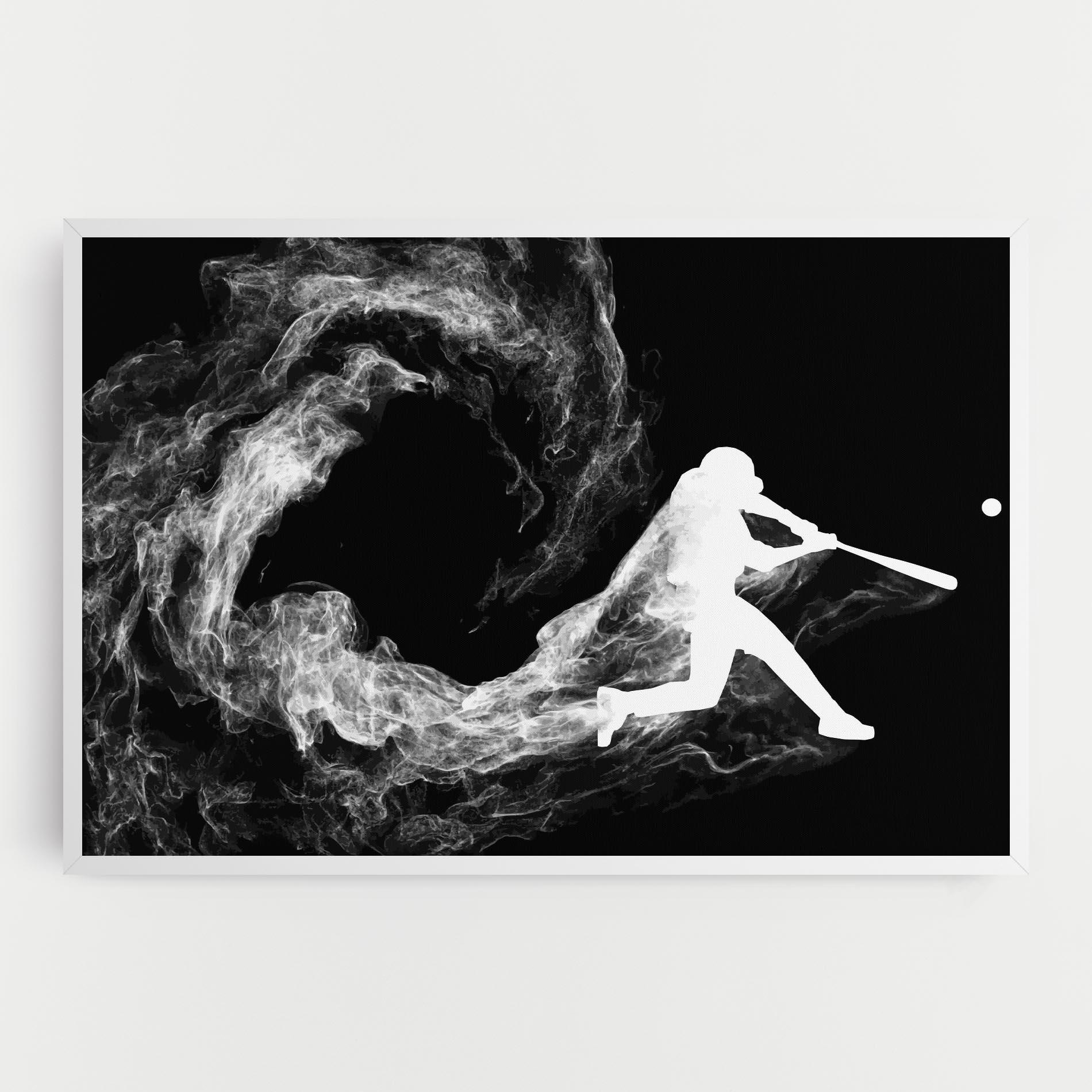 Картина на платно Baseball Smoke mockup 0