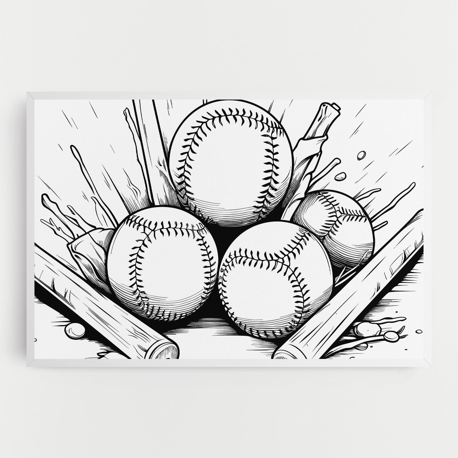 Картина на платно Big Baseball Ball mockup 0