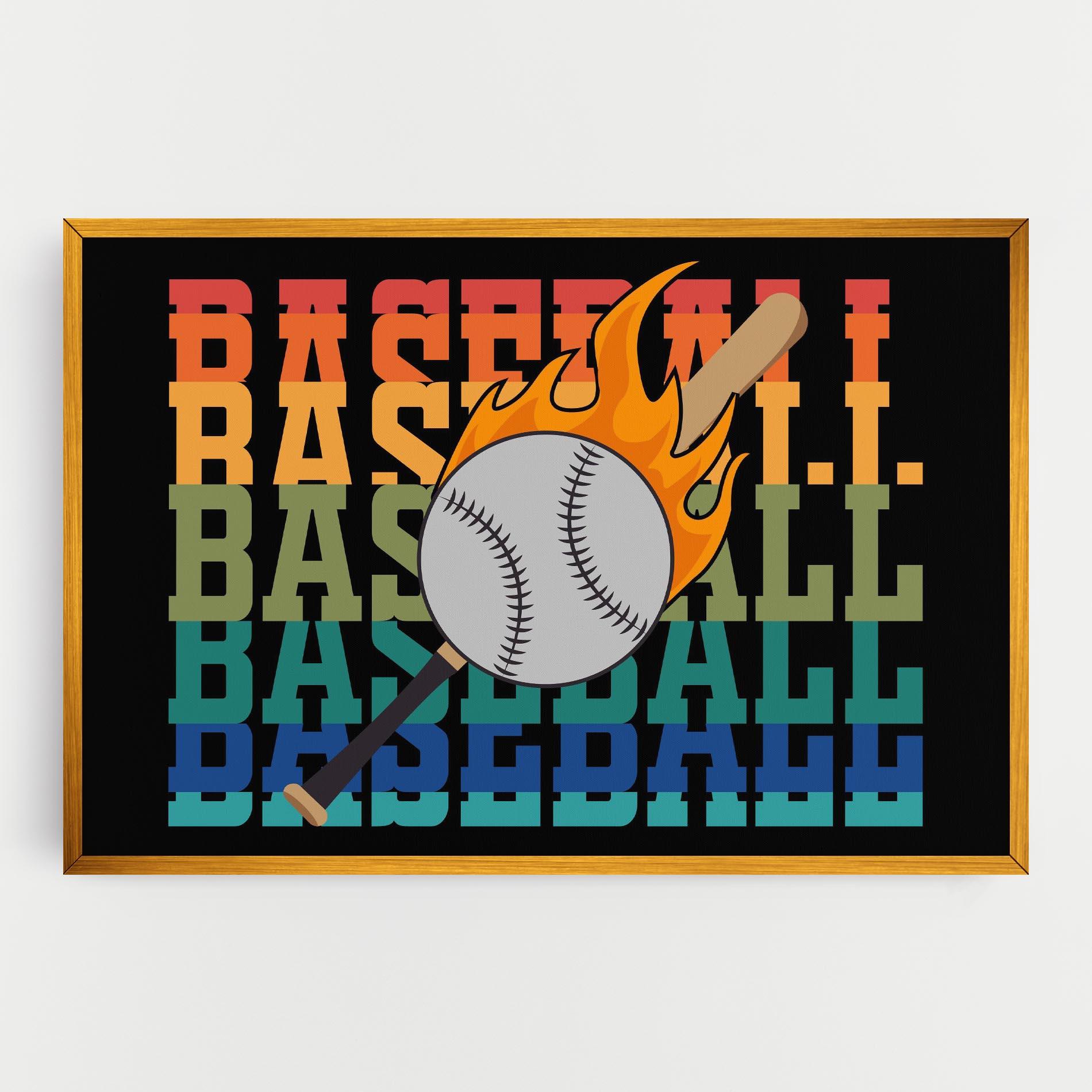 Картина на платно Baseball Color mockup 0