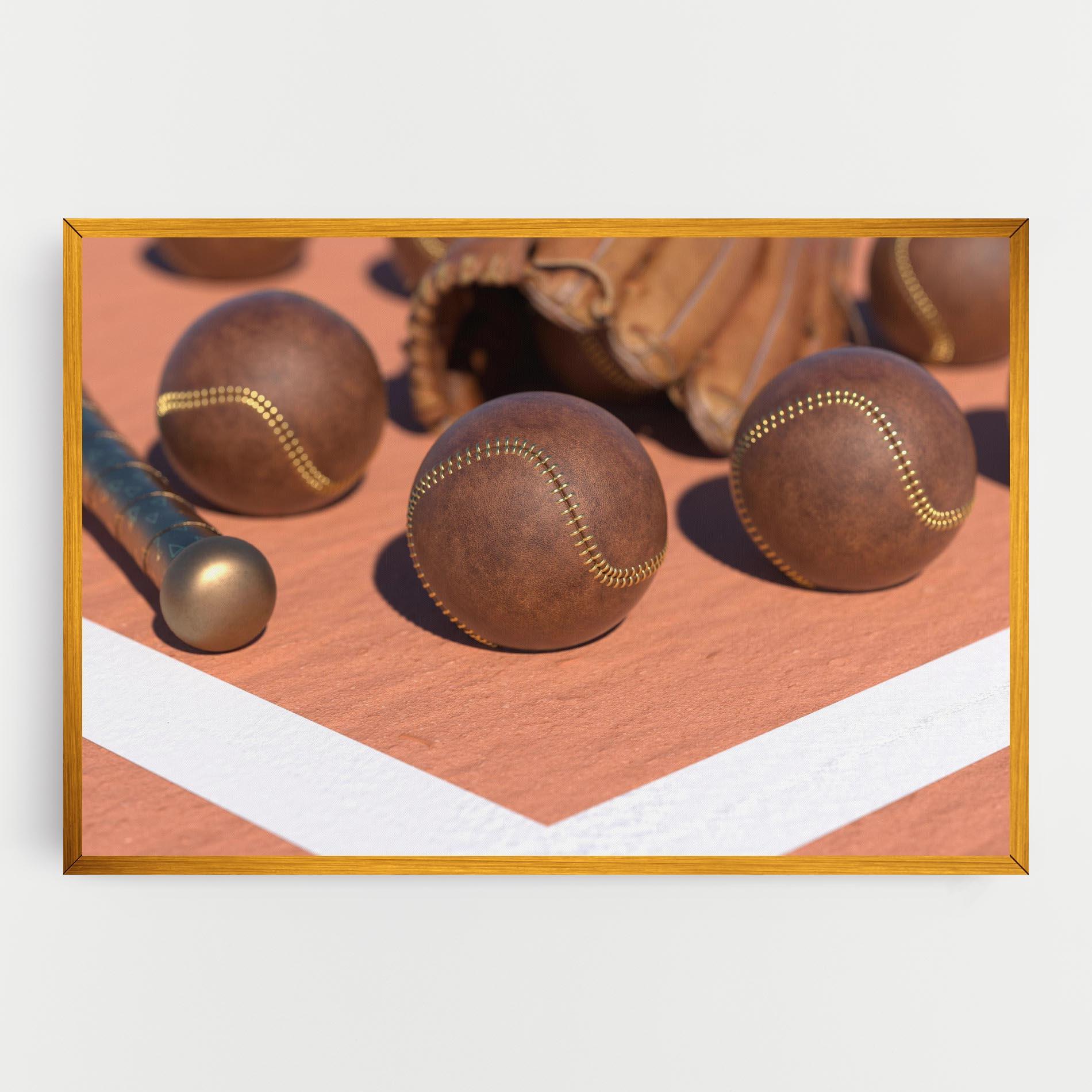 Картина на платно Brown Baseball Ball mockup 0