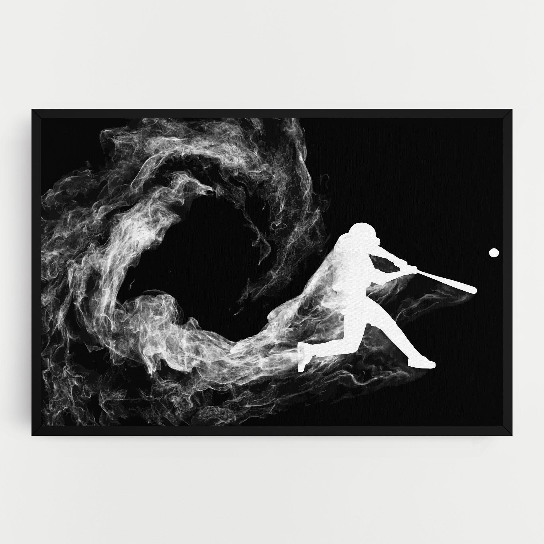 Картина на платно Baseball Smoke mockup 0