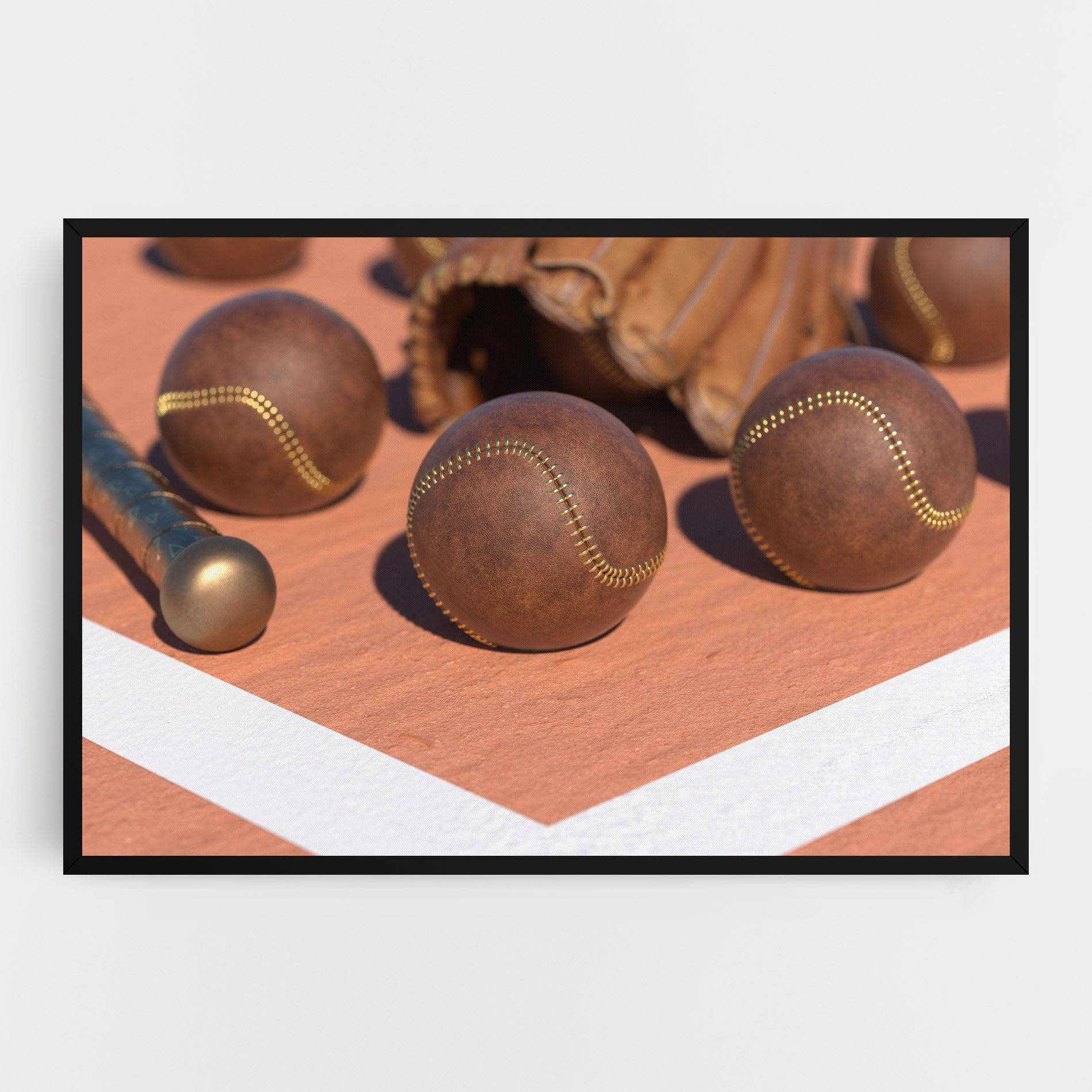 Brown Baseball Ball mockup 0