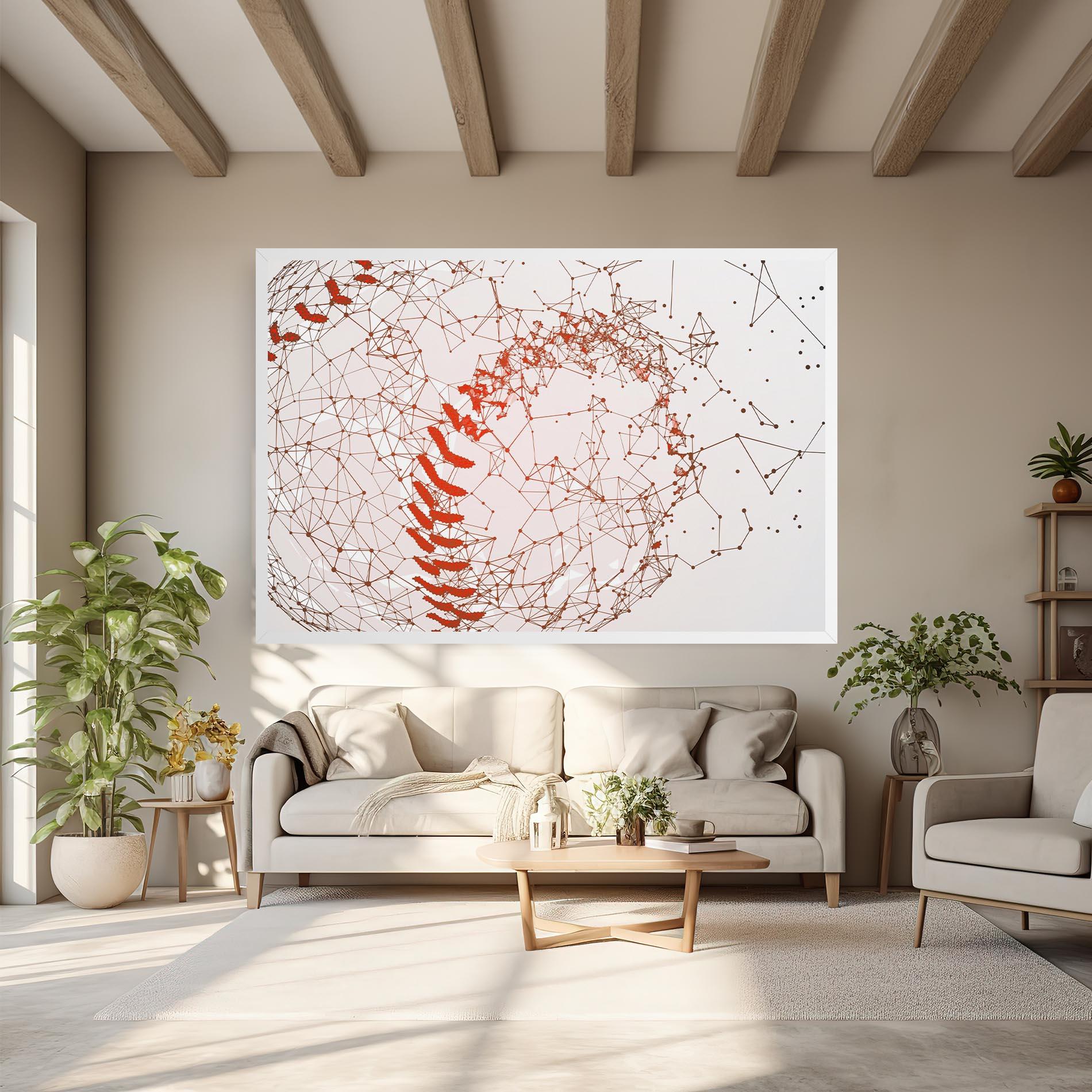 Картина на платно Baseball Line Art mockup 6