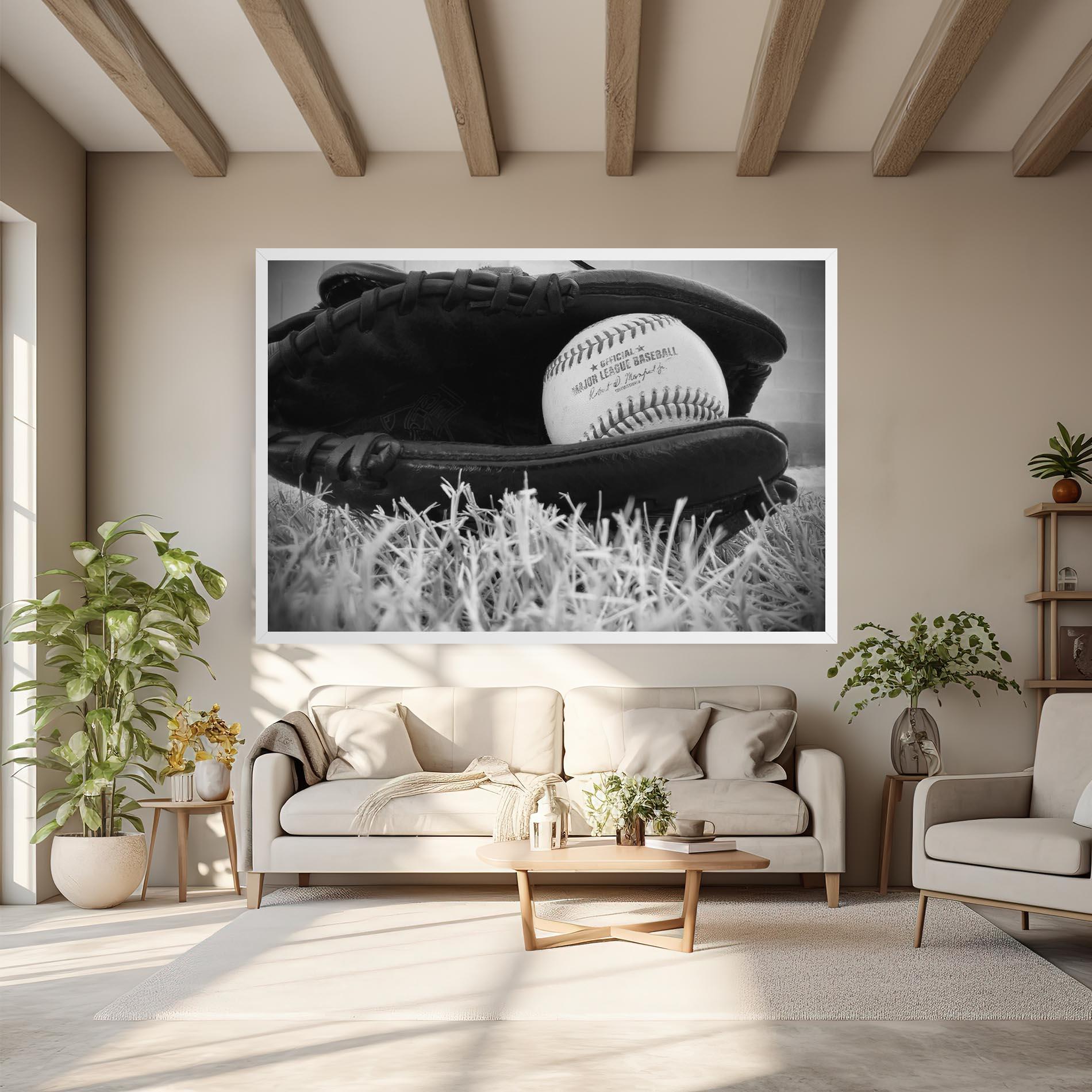 Картина на платно Black Baseball Glove mockup 6