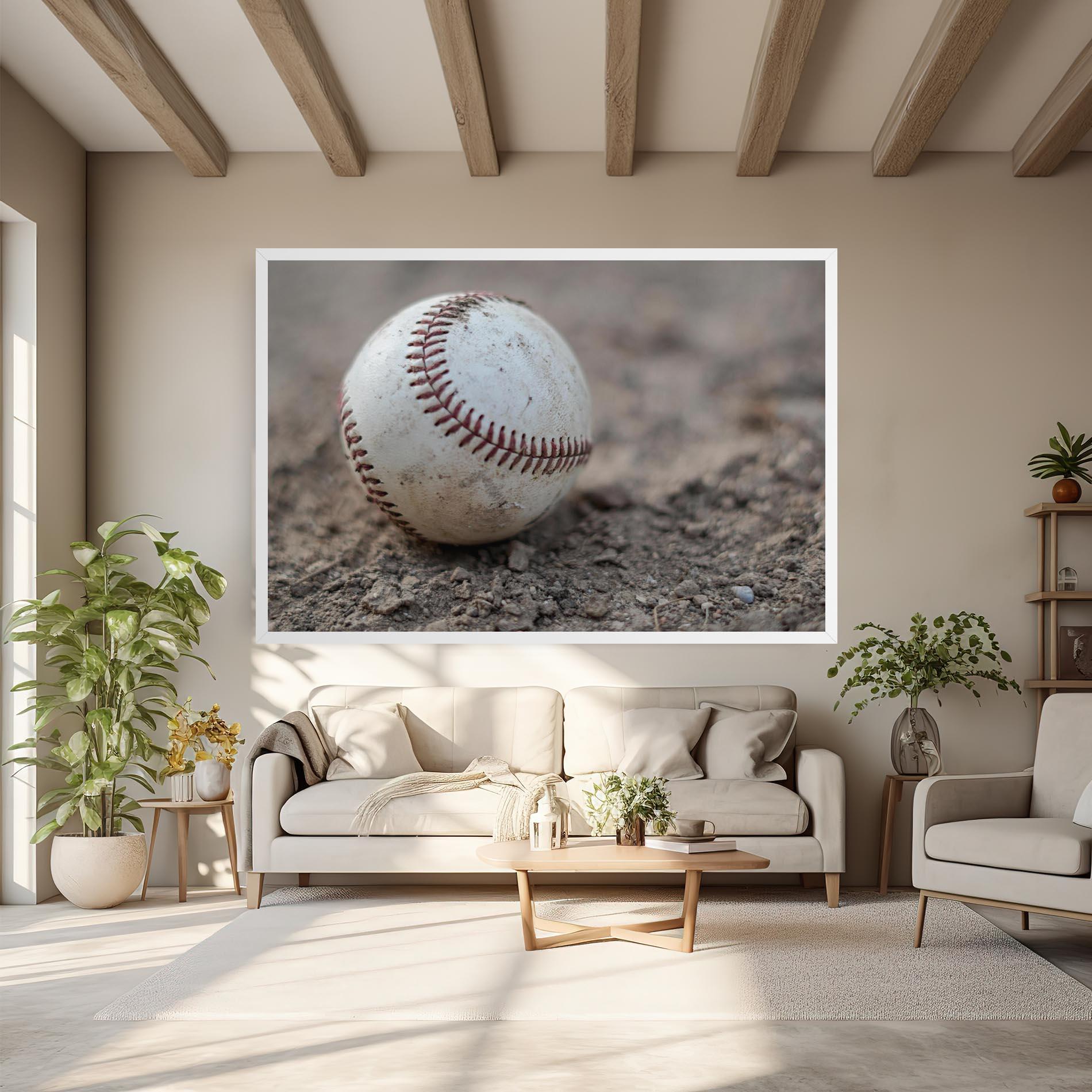Картина на платно Dusty Baseball Ball mockup 6