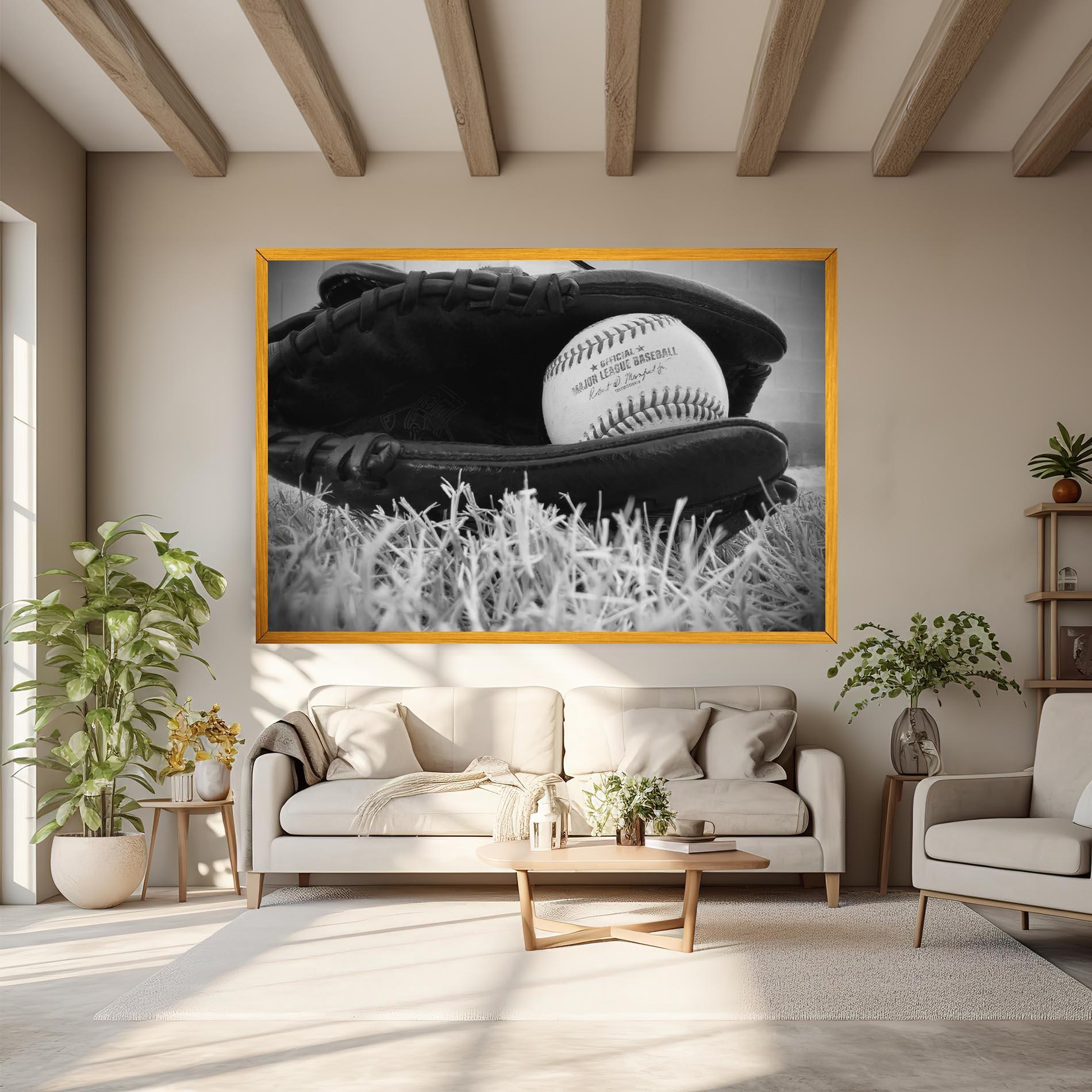 Картина на платно Black Baseball Glove mockup 6