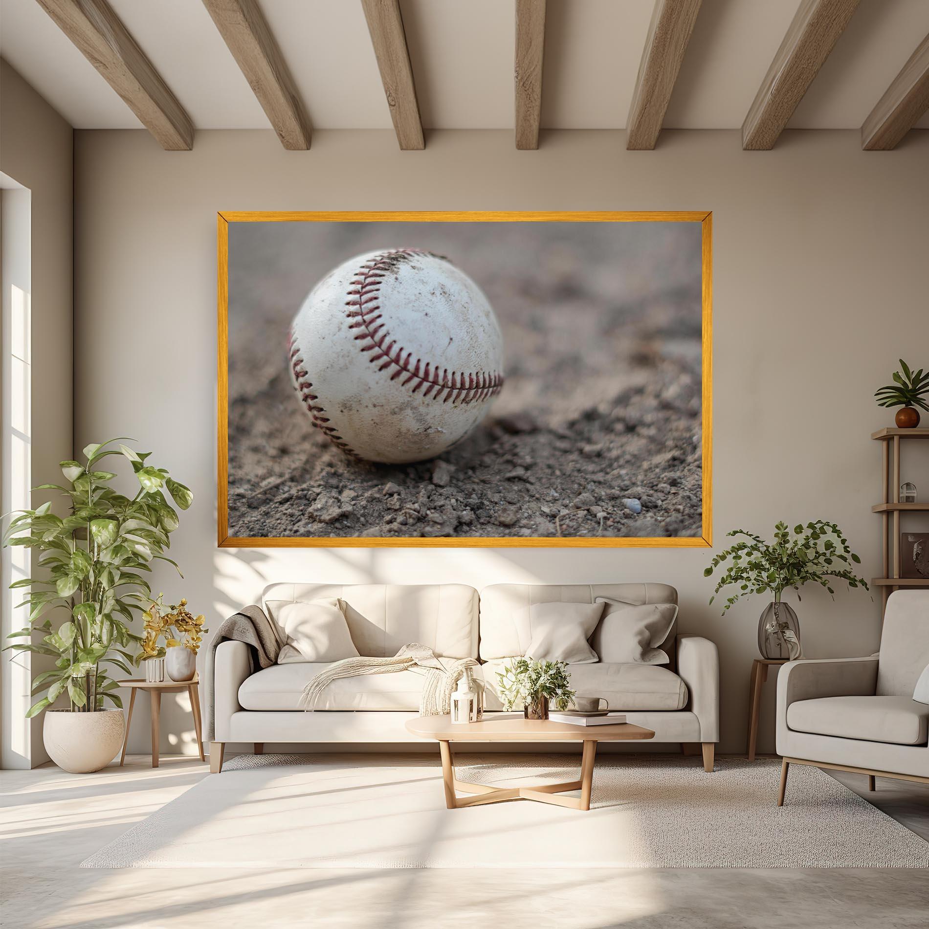 Картина на платно Dusty Baseball Ball mockup 6