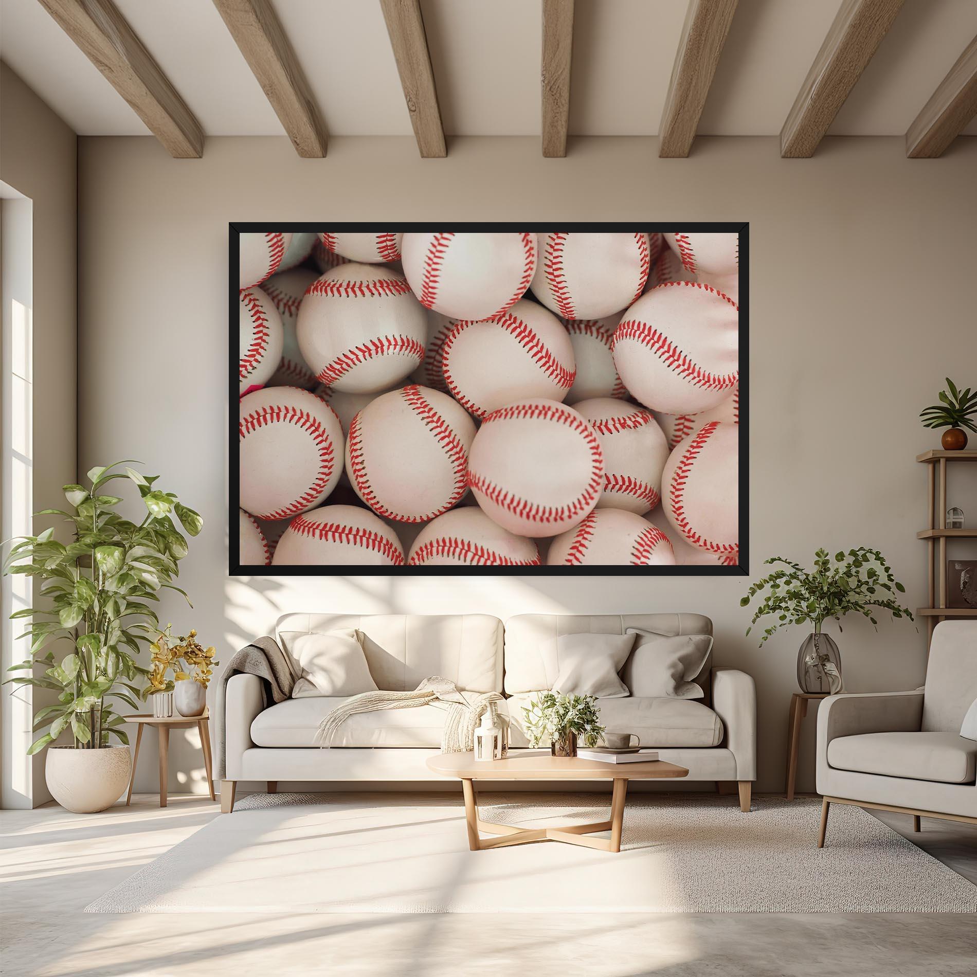 Картина на платно Baseball Balls Stack mockup 6