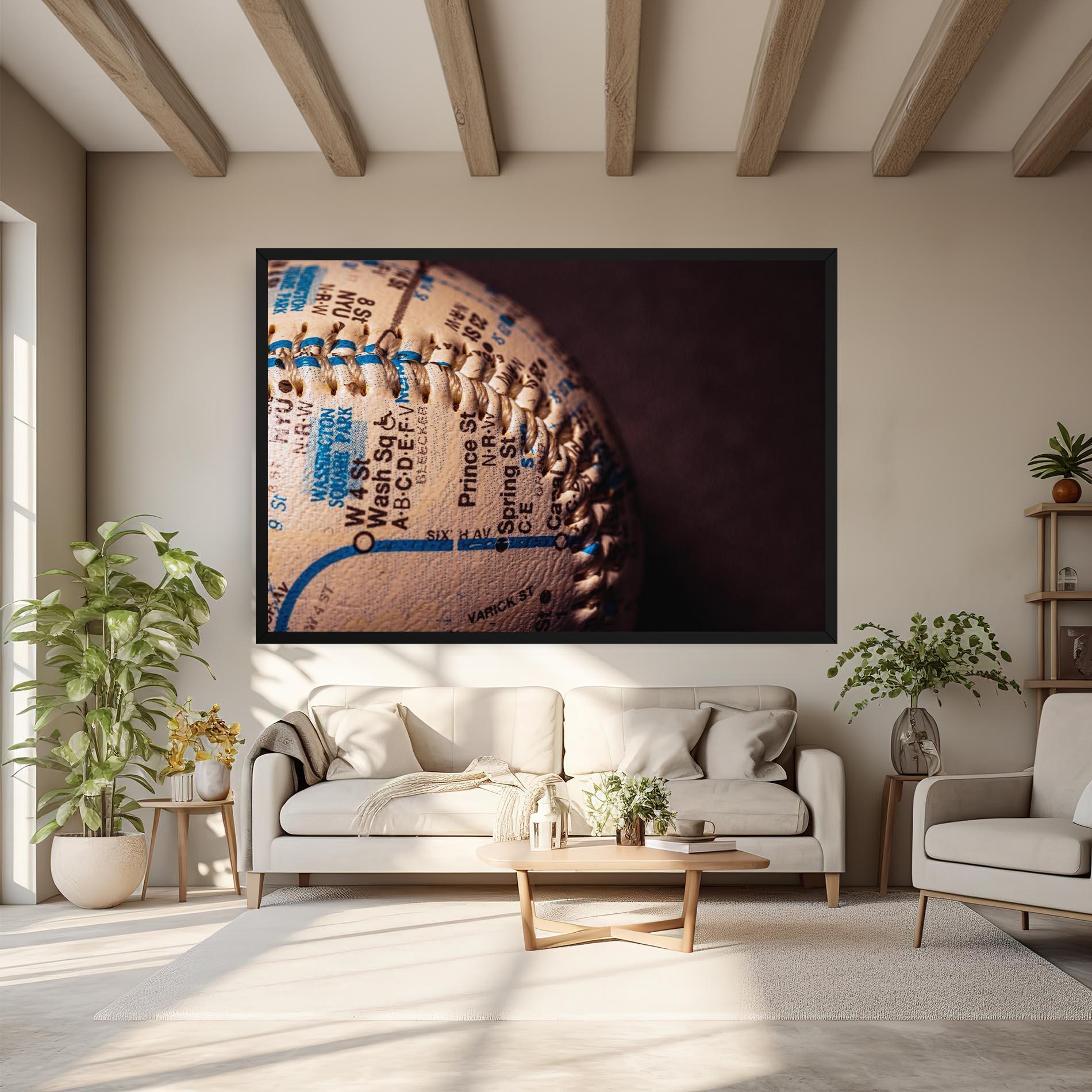 Картина на платно Blue Text Baseball Ball mockup 6