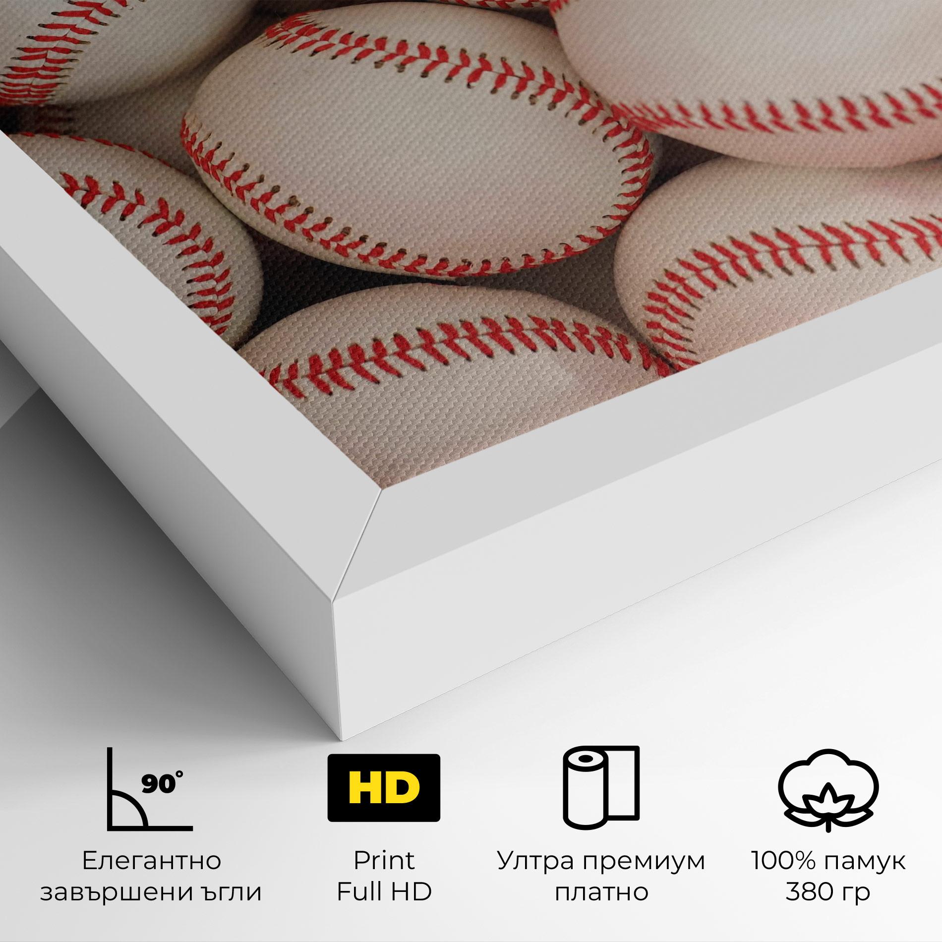 Картина на платно Baseball Balls Stack mockup 4