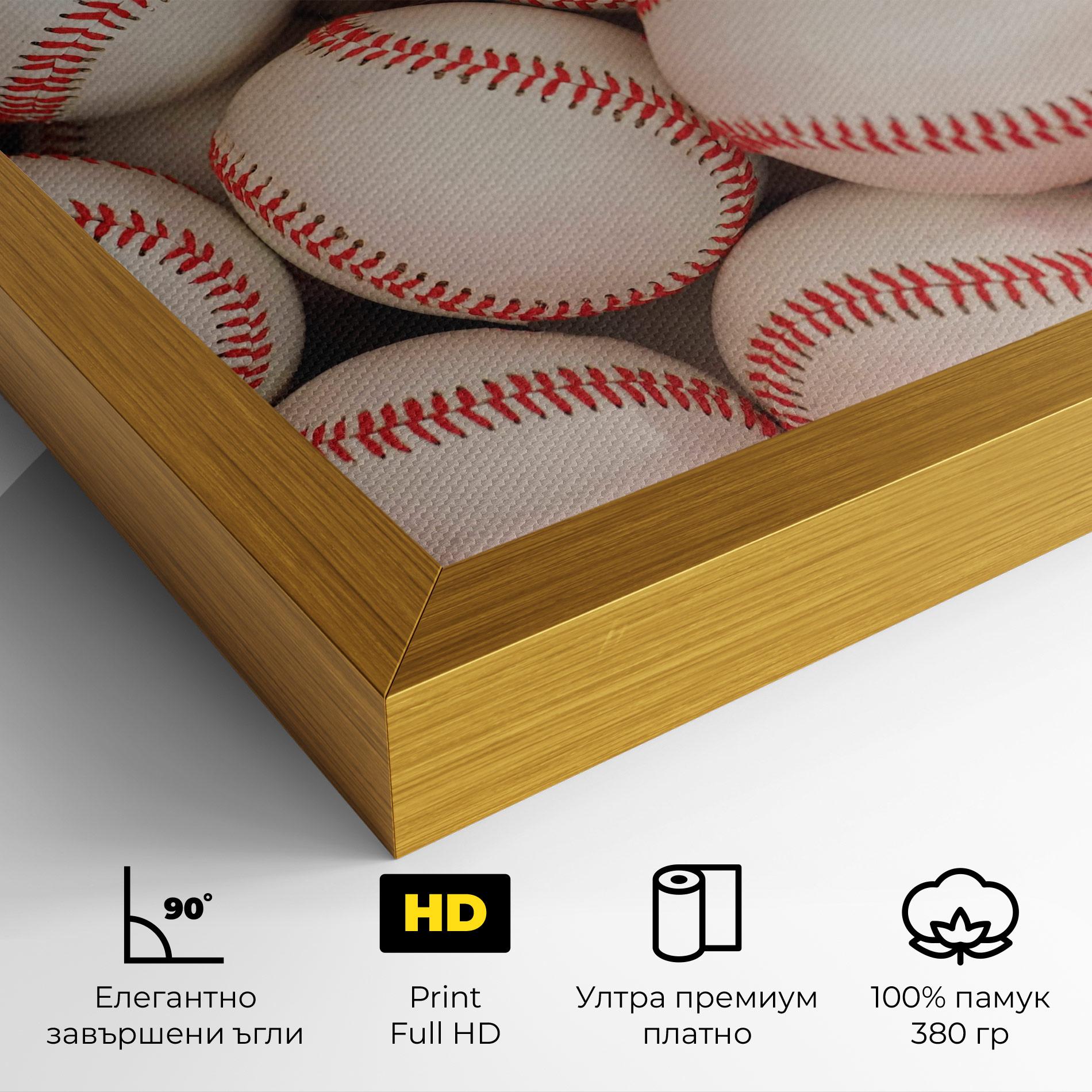 Картина на платно Baseball Balls Stack mockup 4