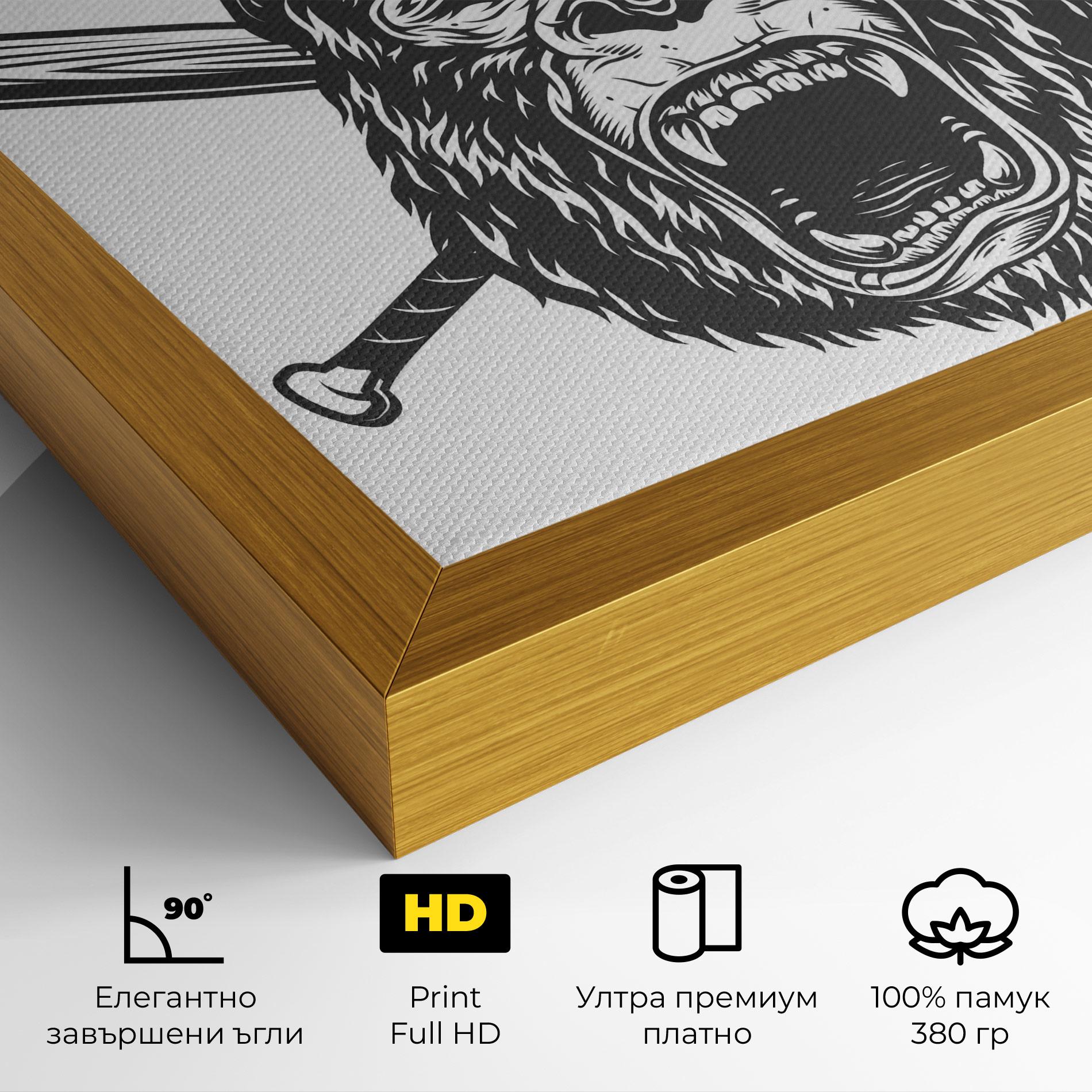 Картина на платно Baseball Gorilla mockup 4