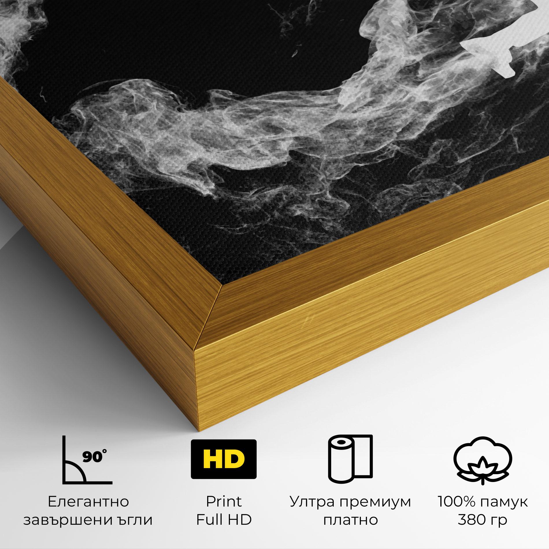 Картина на платно Baseball Smoke mockup 4