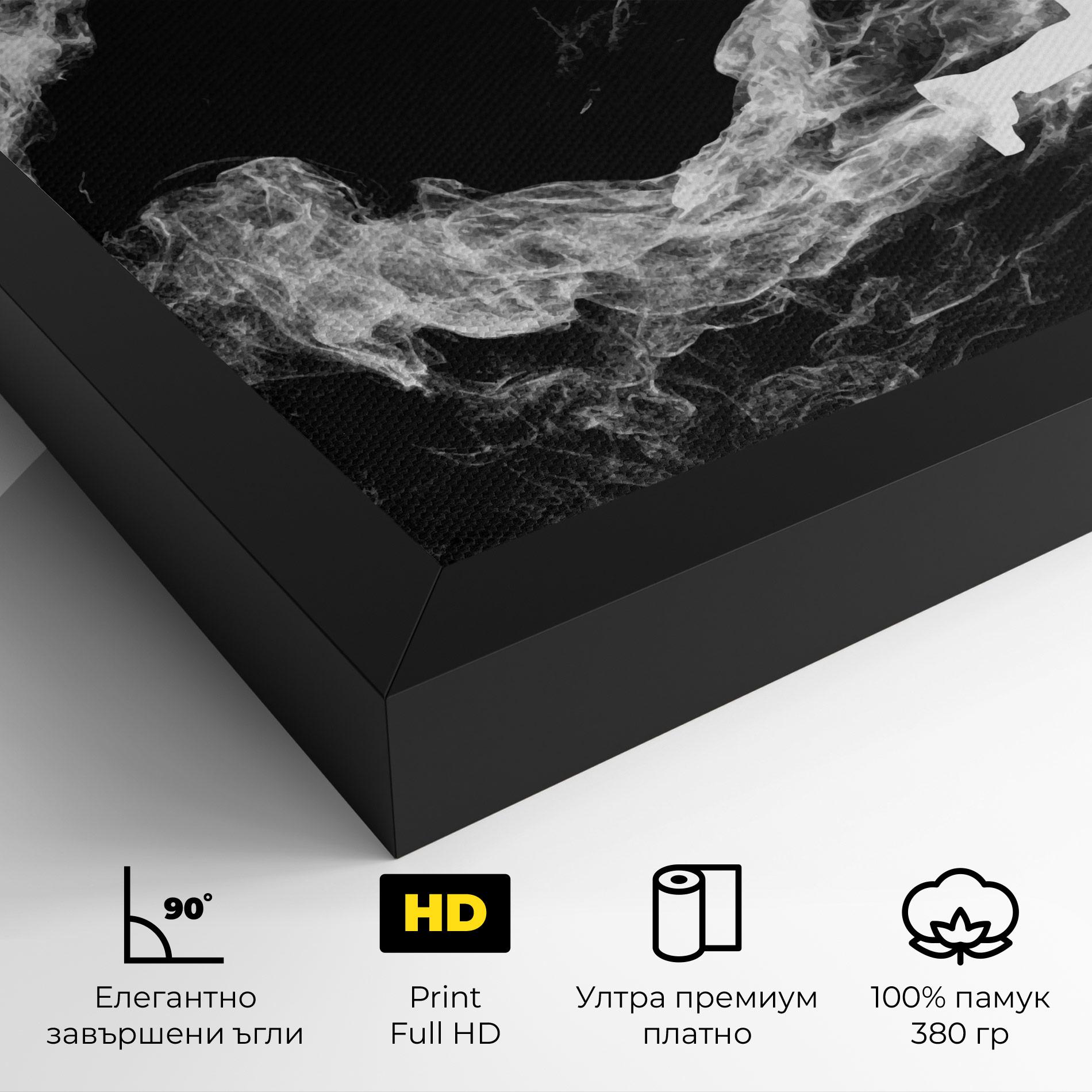 Картина на платно Baseball Smoke mockup 4