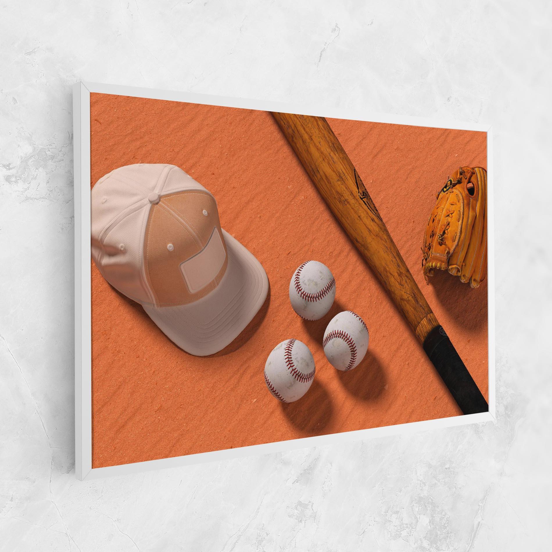 Картина на платно Baseball Set On Orange mockup 1