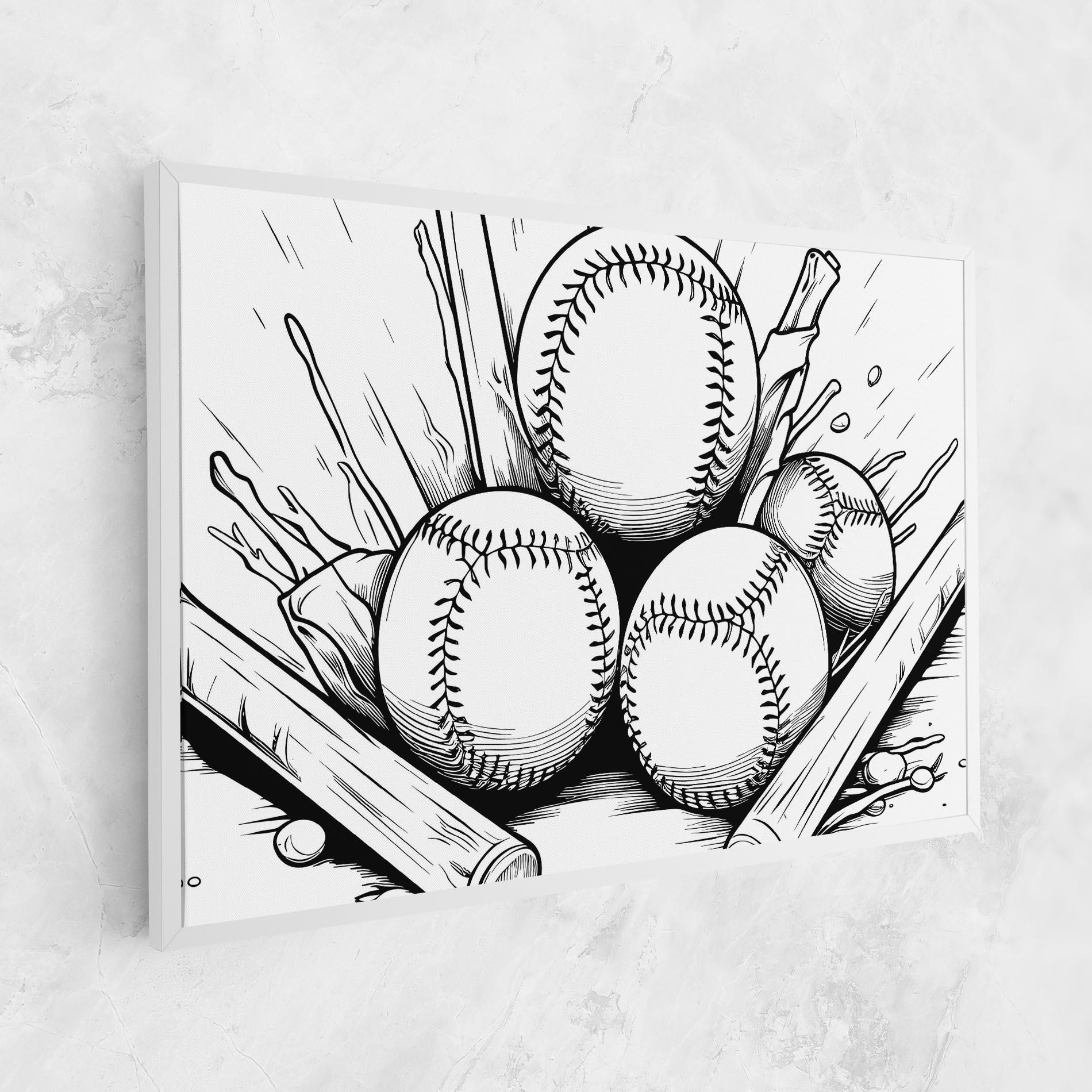 Картина на платно Big Baseball Ball mockup 1
