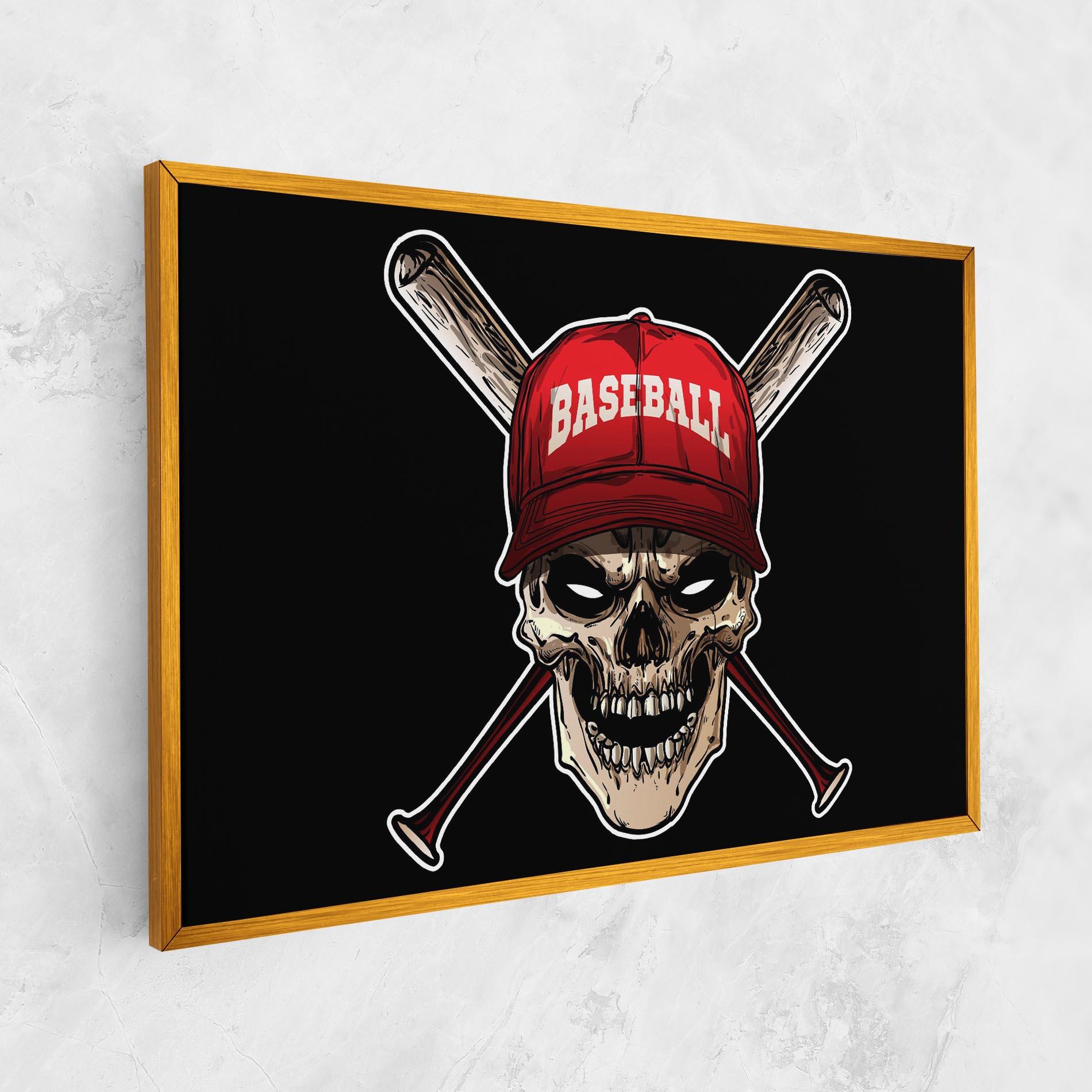 Картина на платно Baseball Skull mockup 1