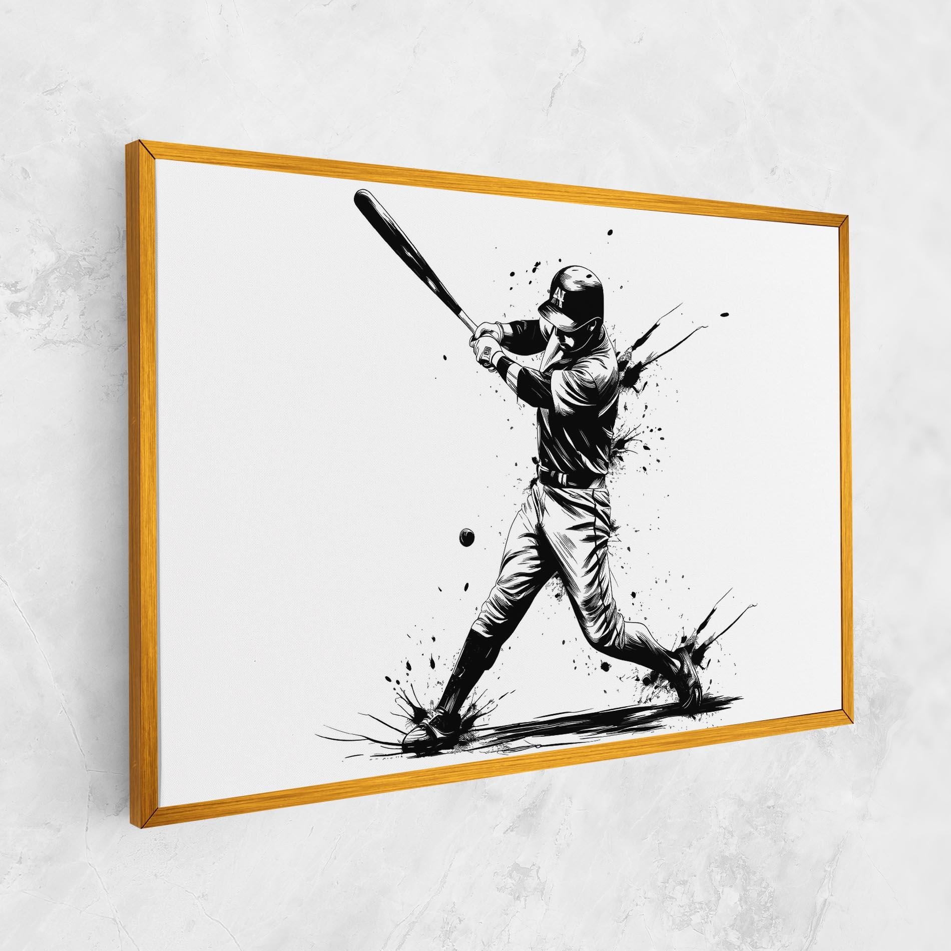 Картина на платно Baseball Splash mockup 1