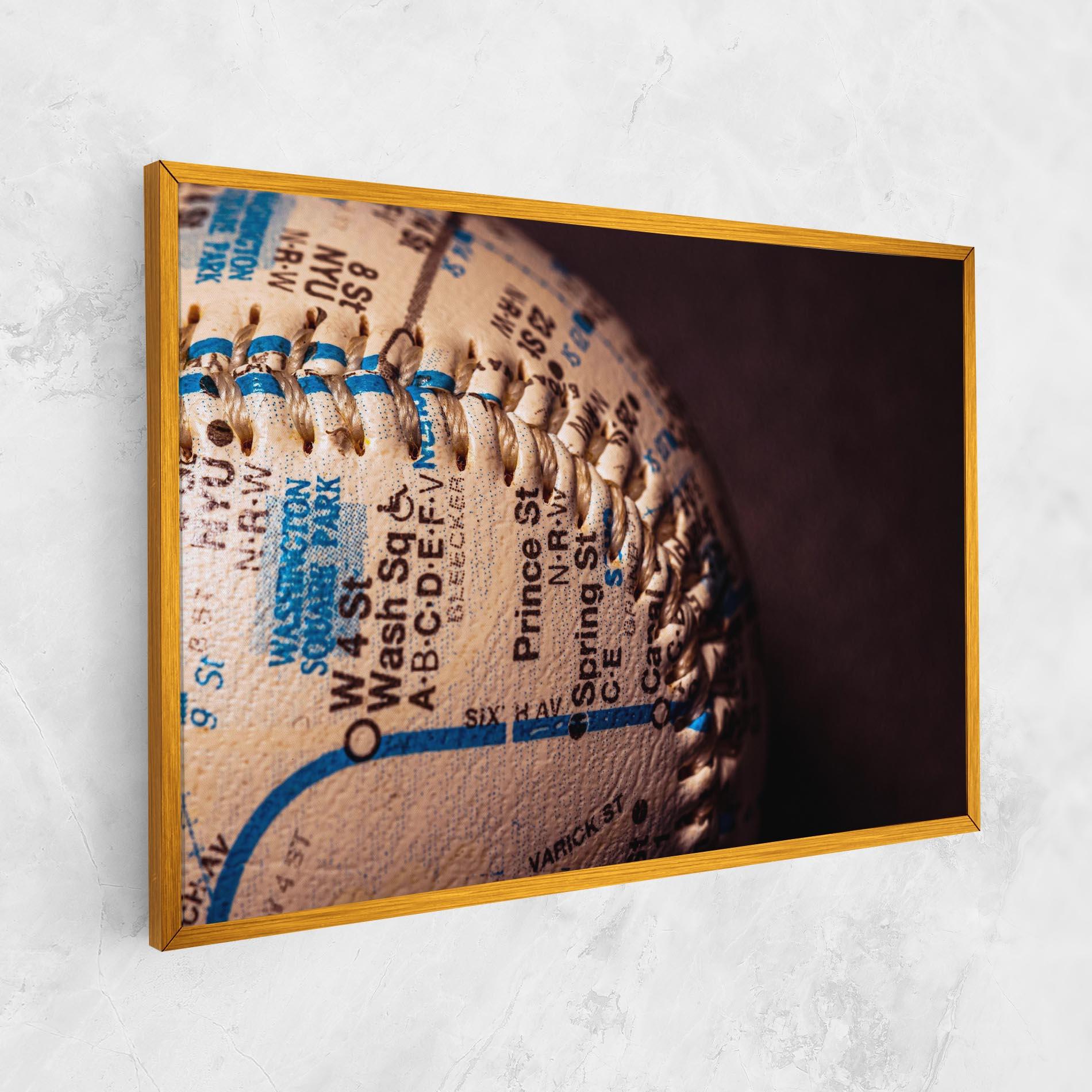 Картина на платно Blue Text Baseball Ball mockup 1