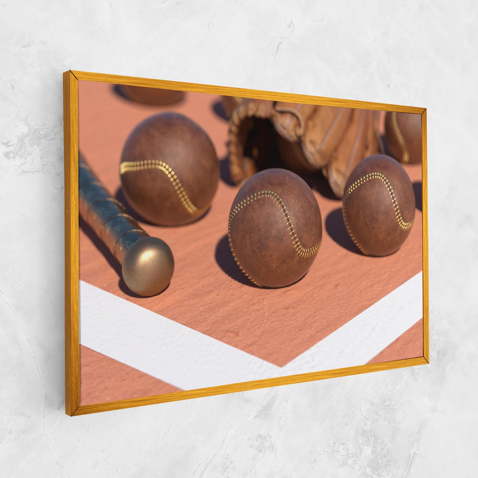 Brown Baseball Ball mockup 1