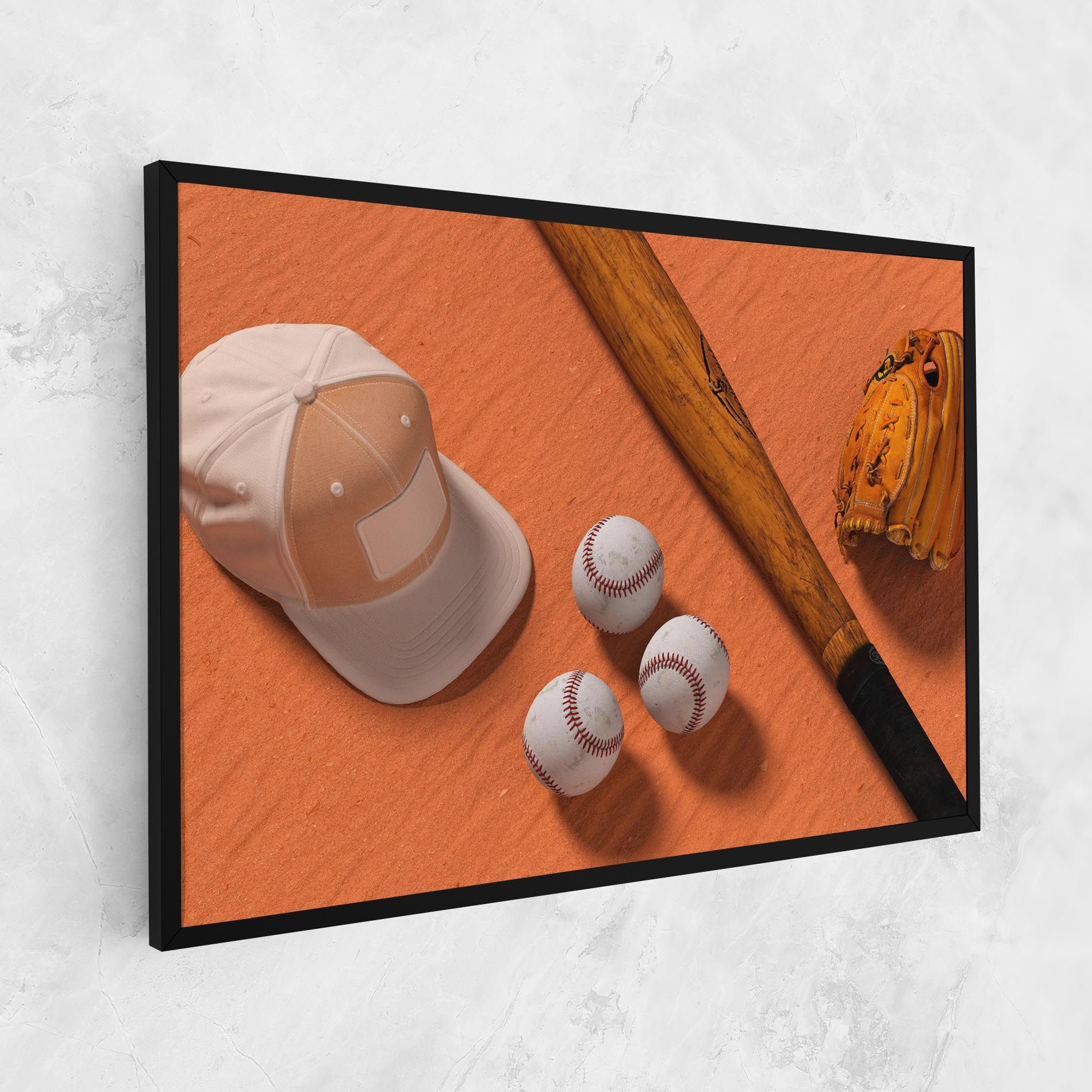 Baseball Set On Orange mockup 1