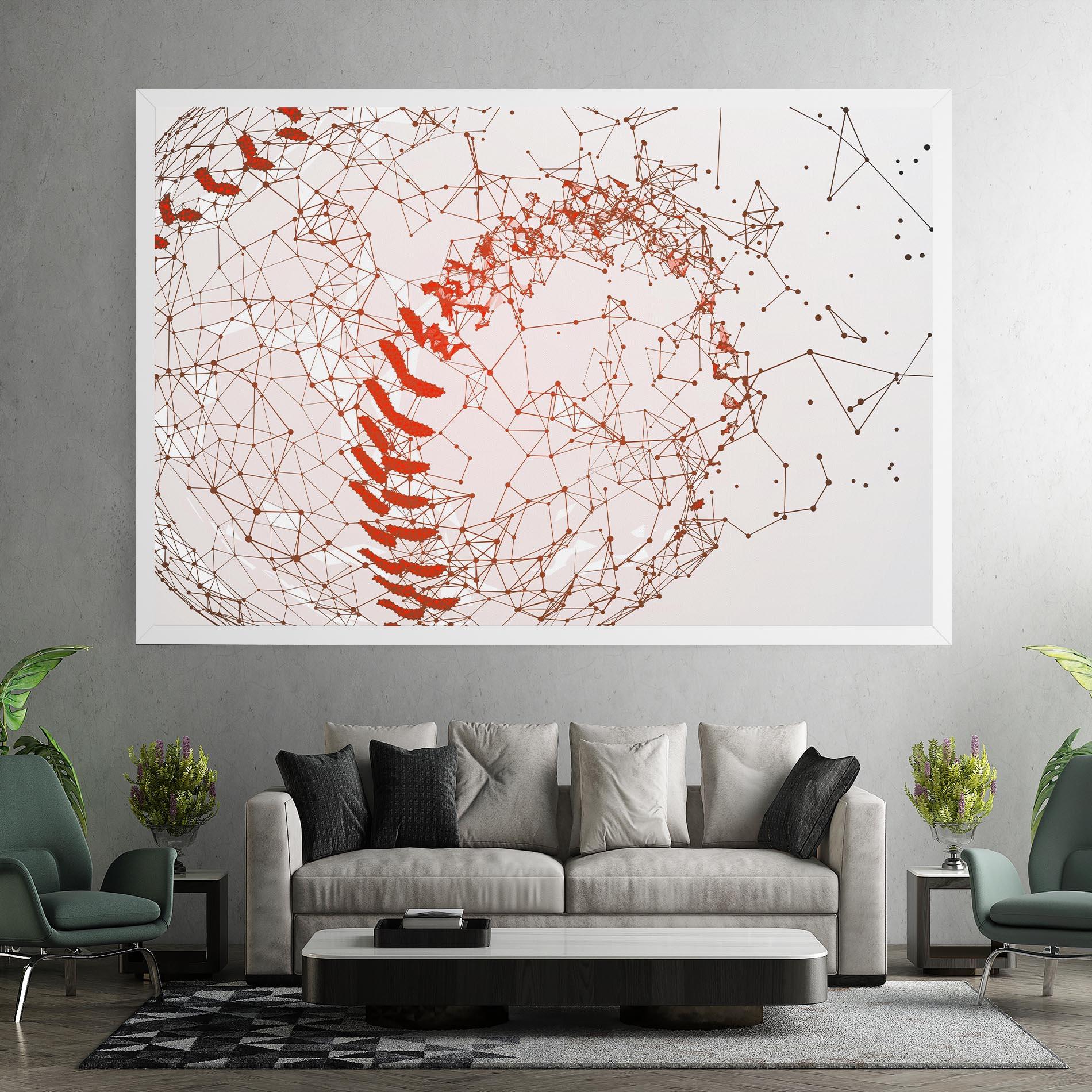 Картина на платно Baseball Line Art mockup 7