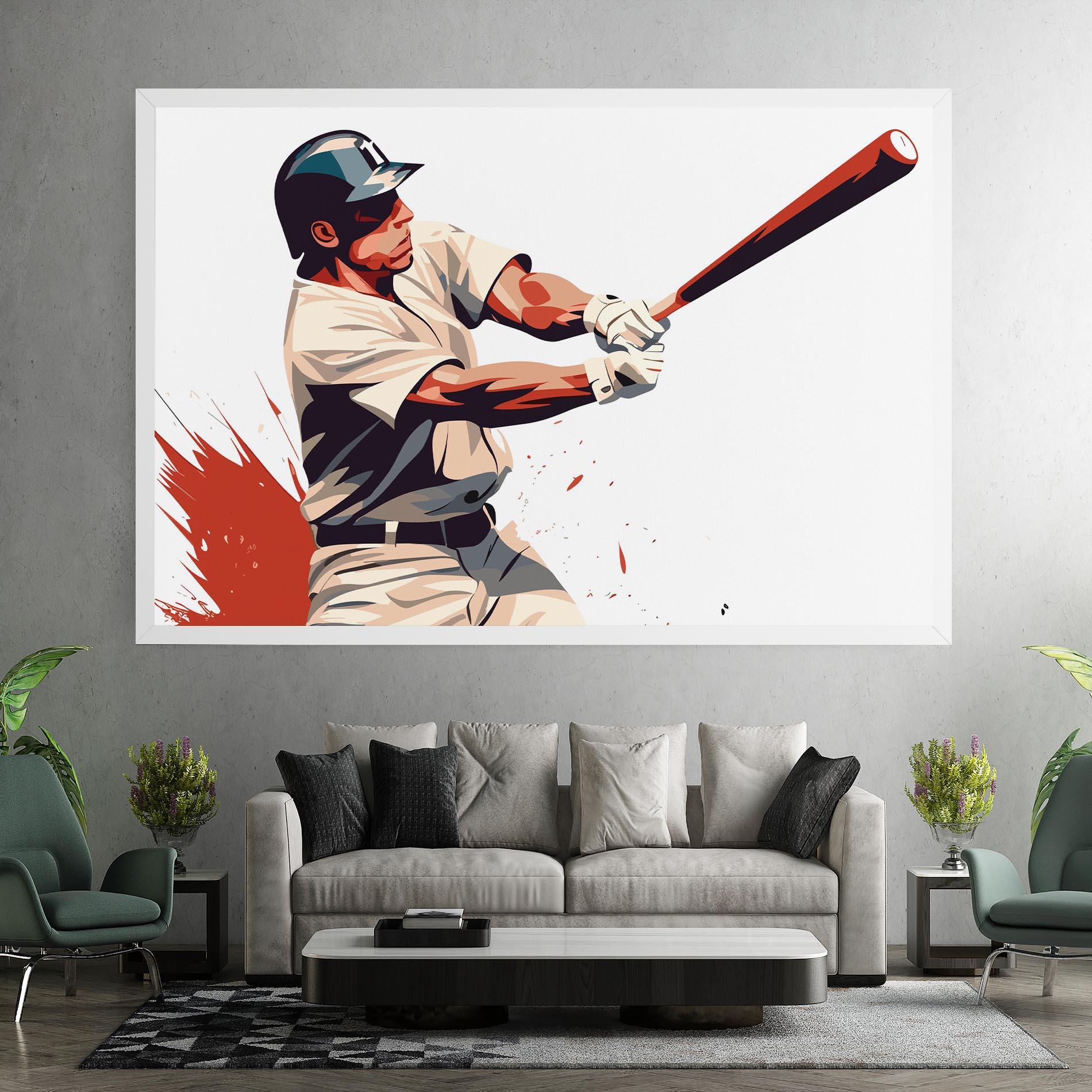 Картина на платно Baseball Red Art mockup 7