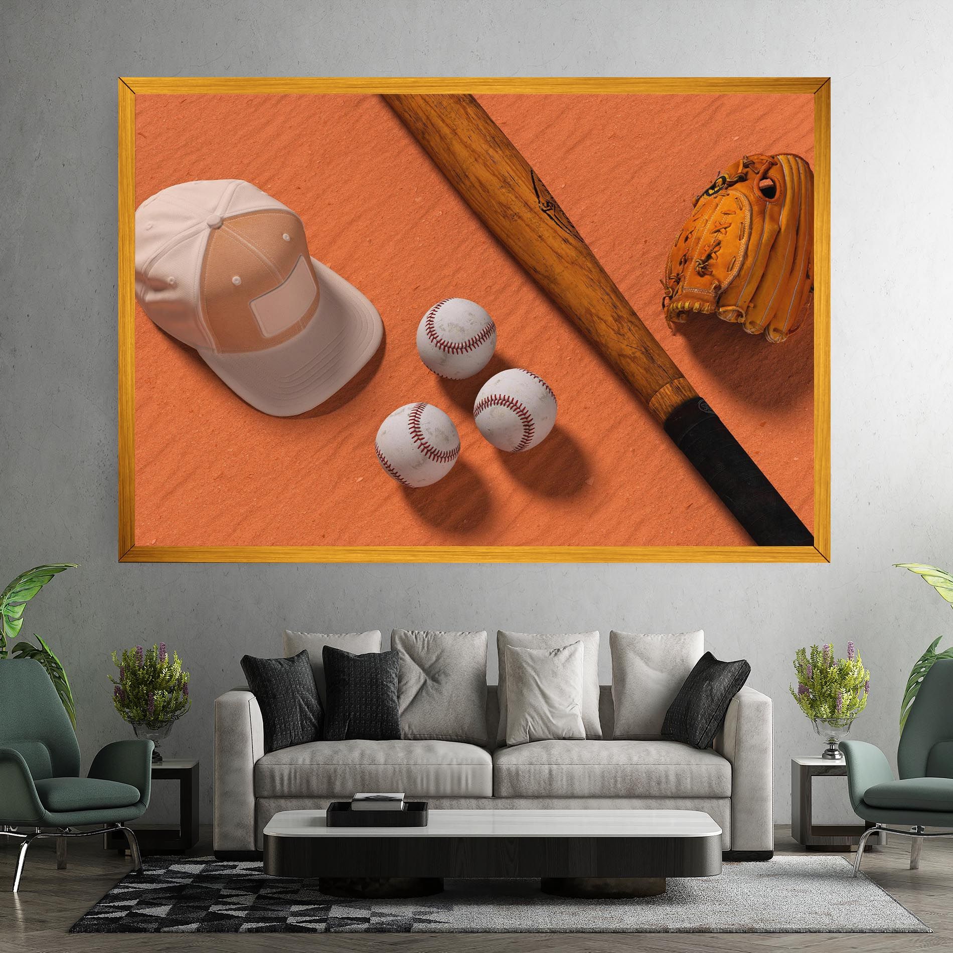 Baseball Set On Orange mockup 7