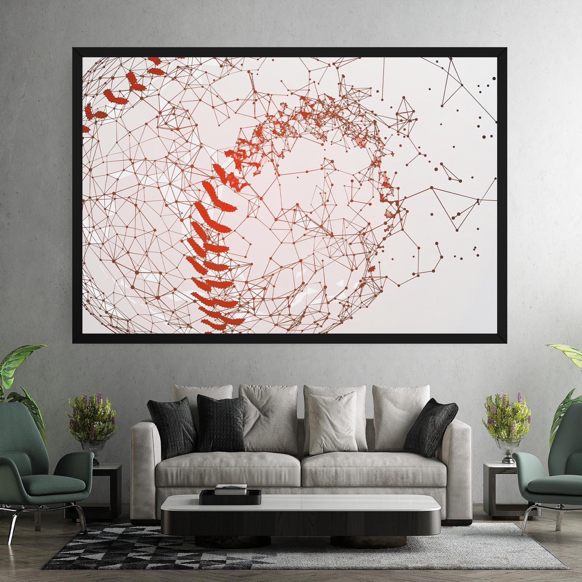 Картина на платно Baseball Line Art mockup 7