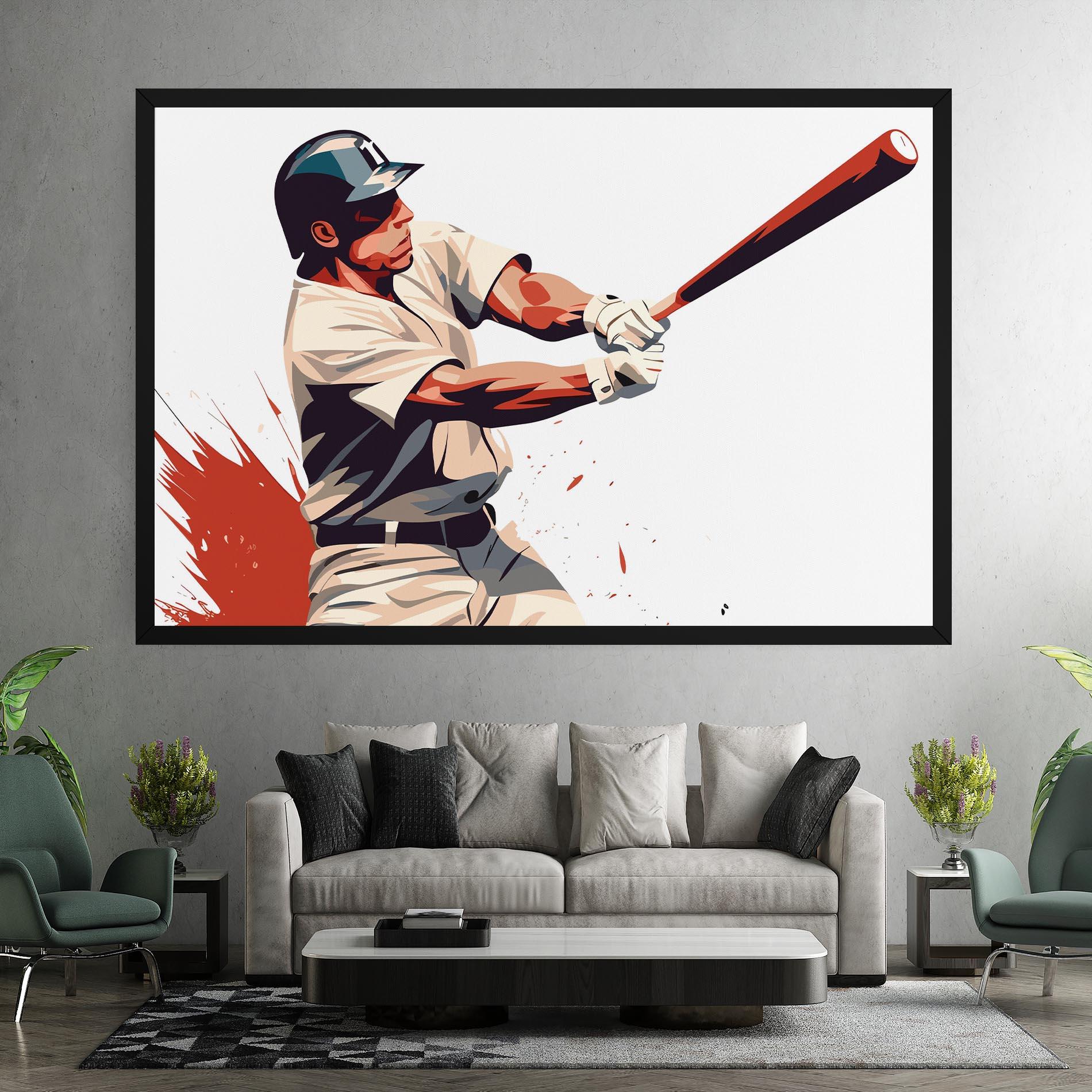 Картина на платно Baseball Red Art mockup 7