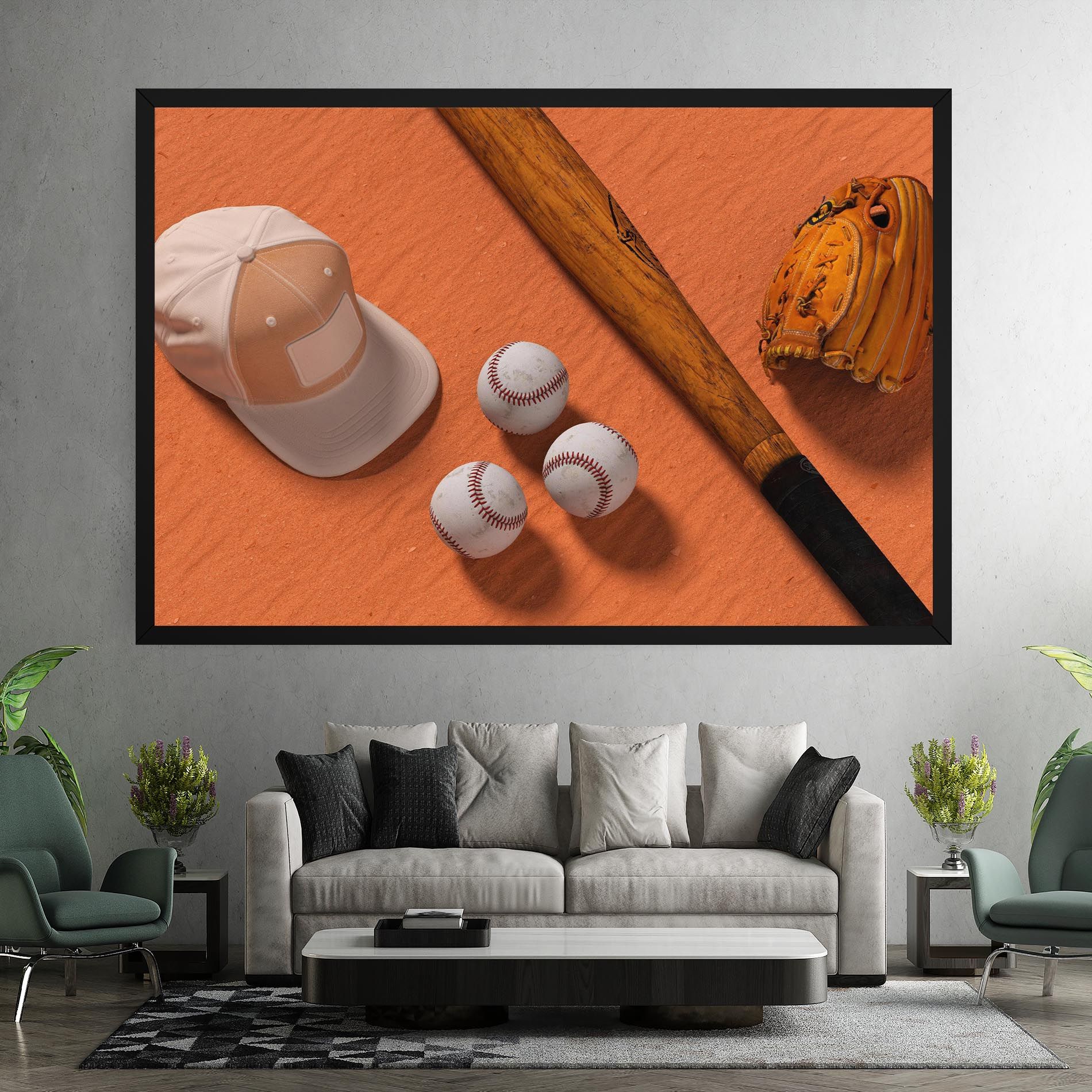Baseball Set On Orange mockup 7