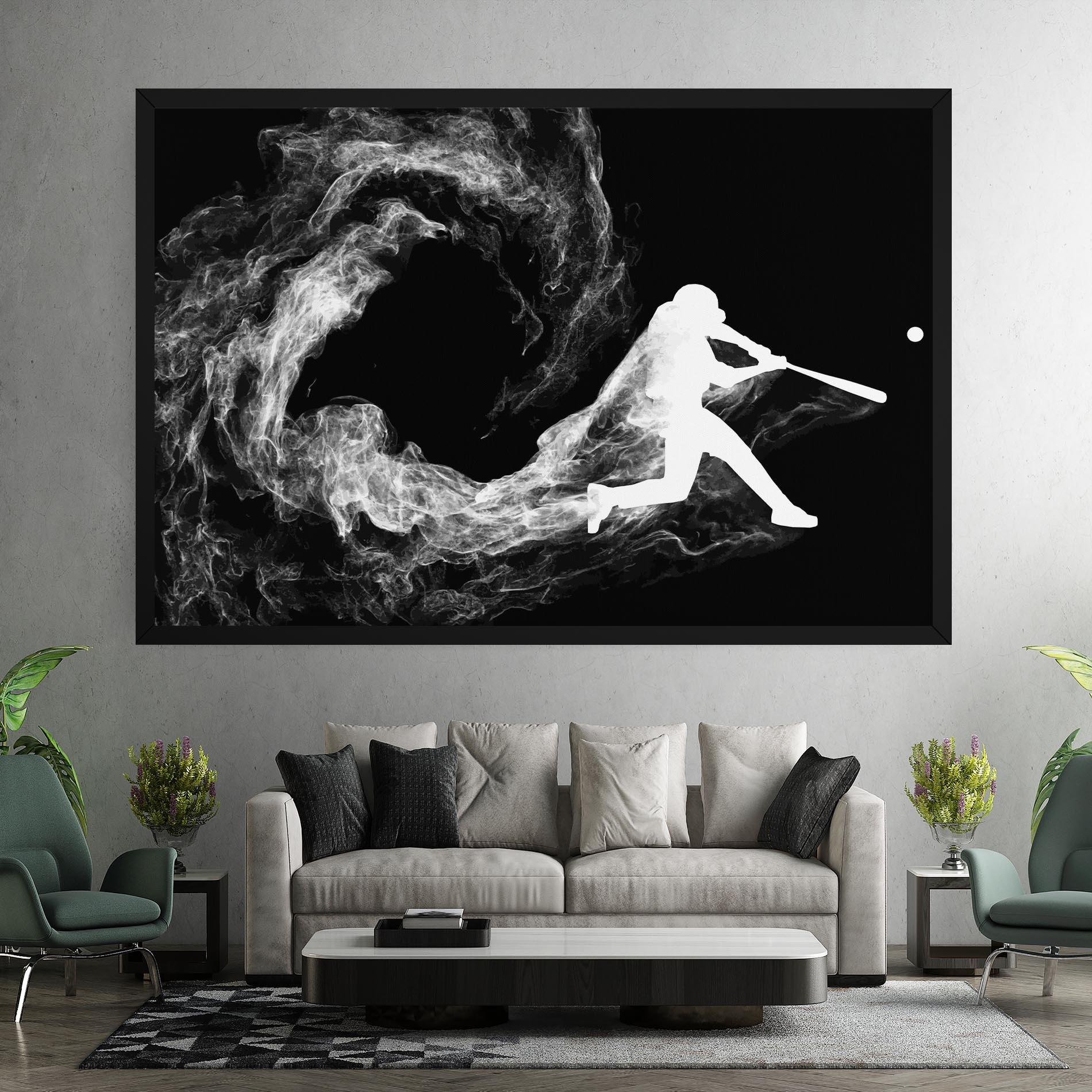 Картина на платно Baseball Smoke mockup 7