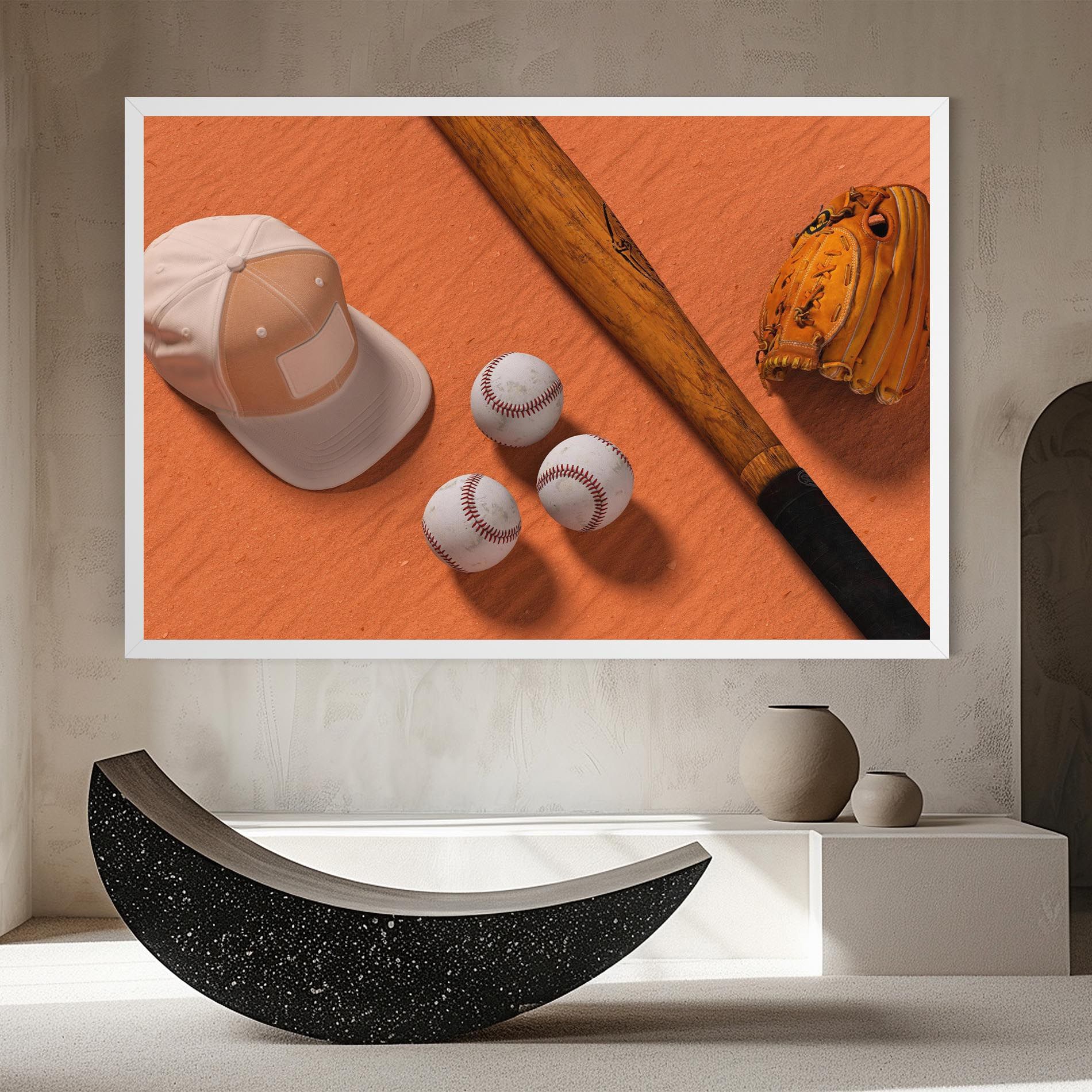 Baseball Set On Orange mockup 8