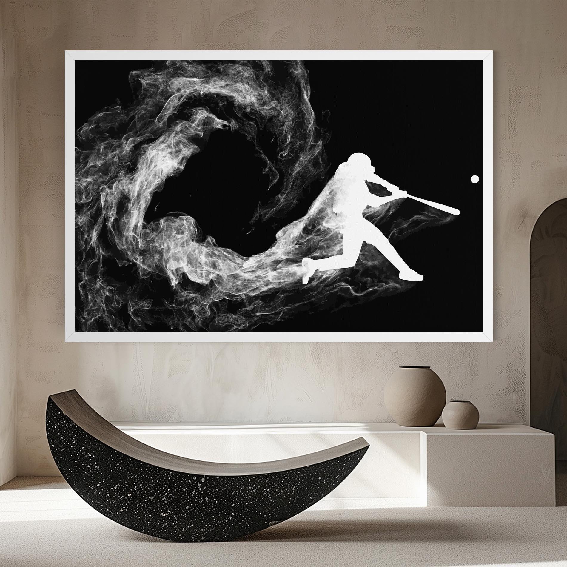 Картина на платно Baseball Smoke mockup 8