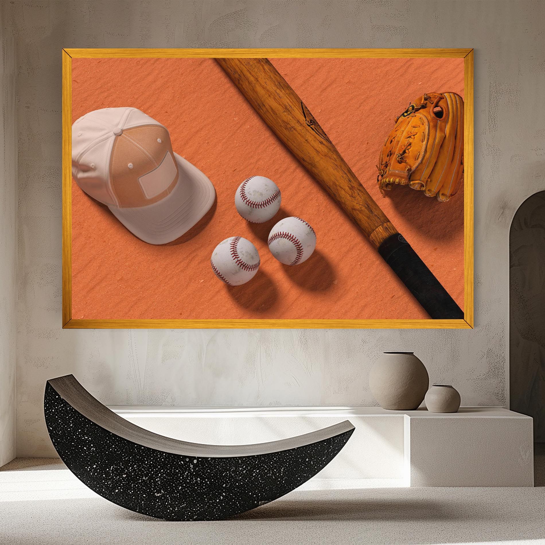 Baseball Set On Orange mockup 8