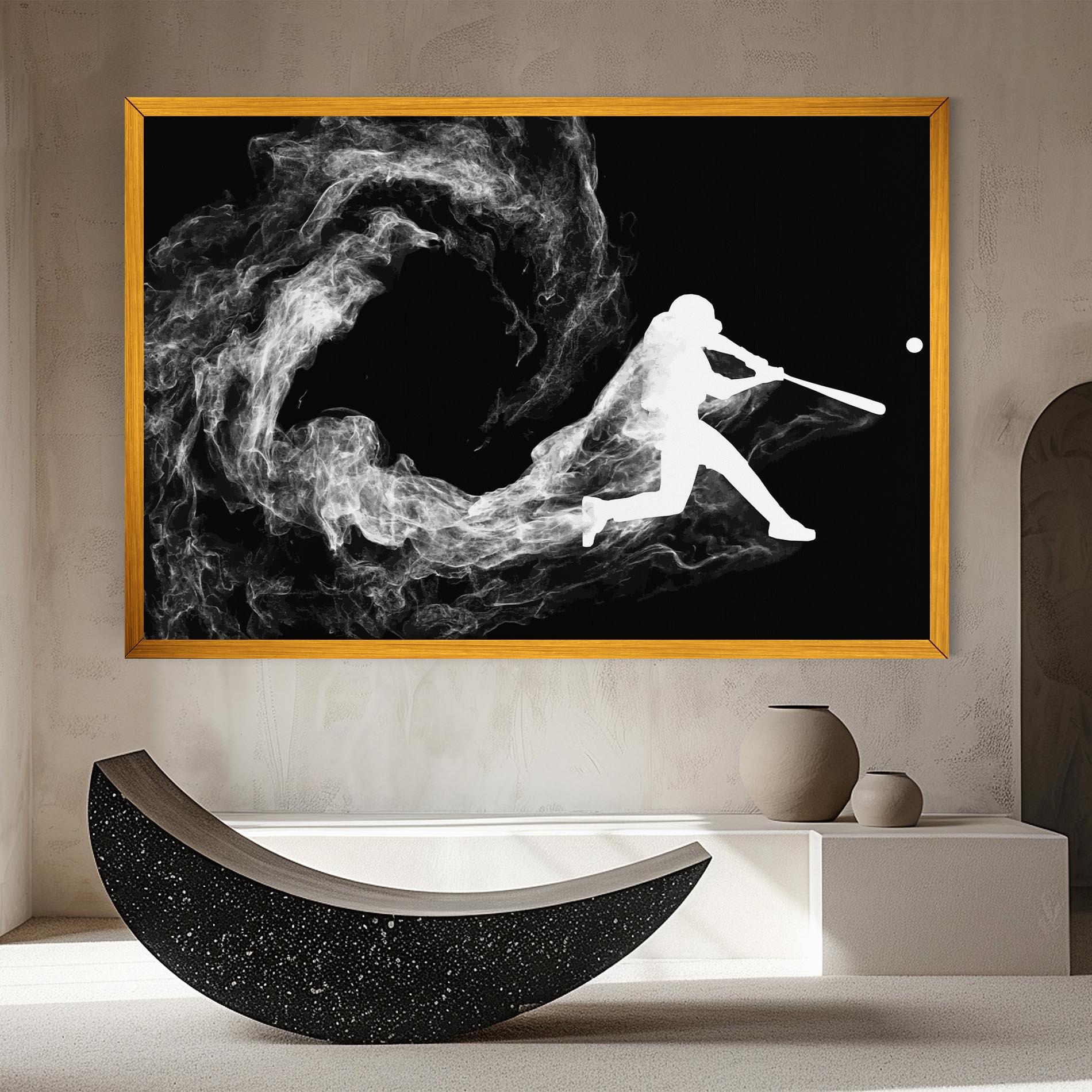 Картина на платно Baseball Smoke mockup 8