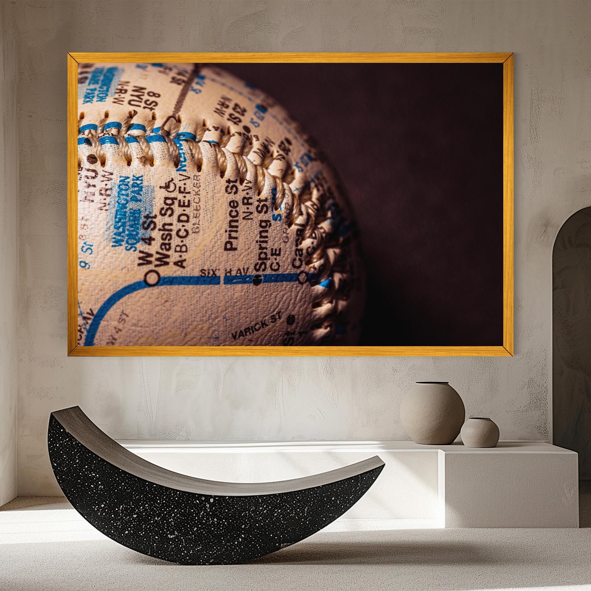 Картина на платно Blue Text Baseball Ball mockup 8