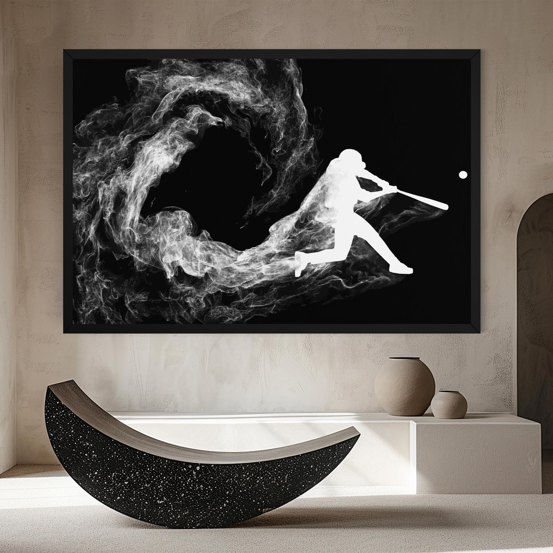 Картина на платно Baseball Smoke mockup 8