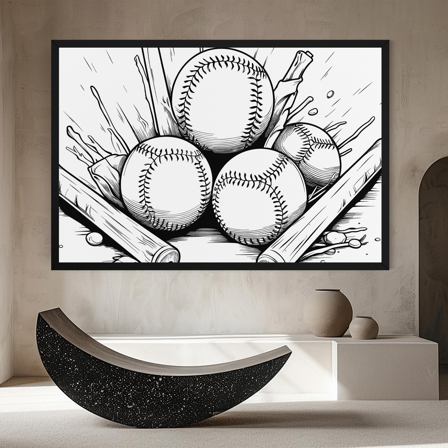 Картина на платно Big Baseball Ball mockup 8