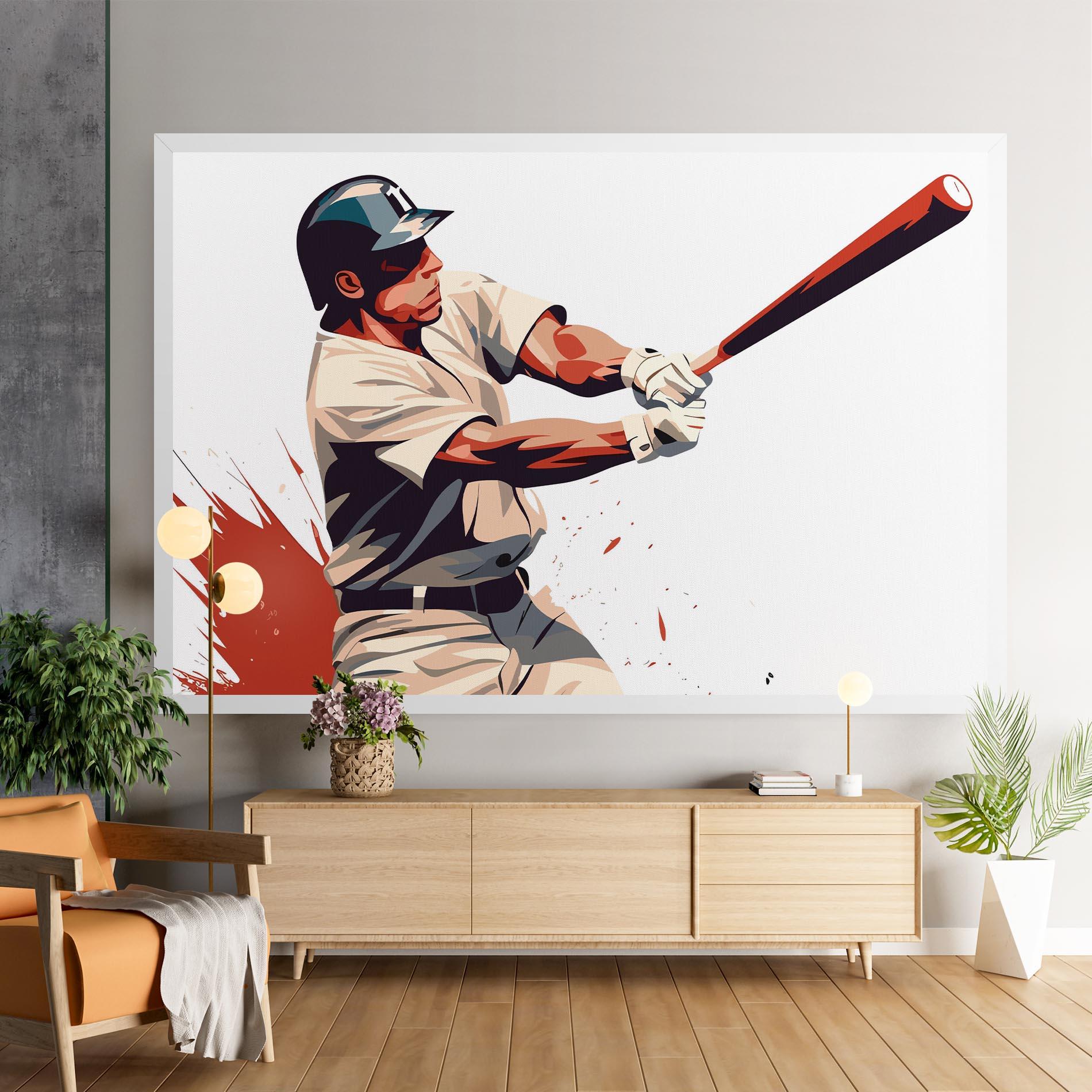 Картина на платно Baseball Red Art mockup 9