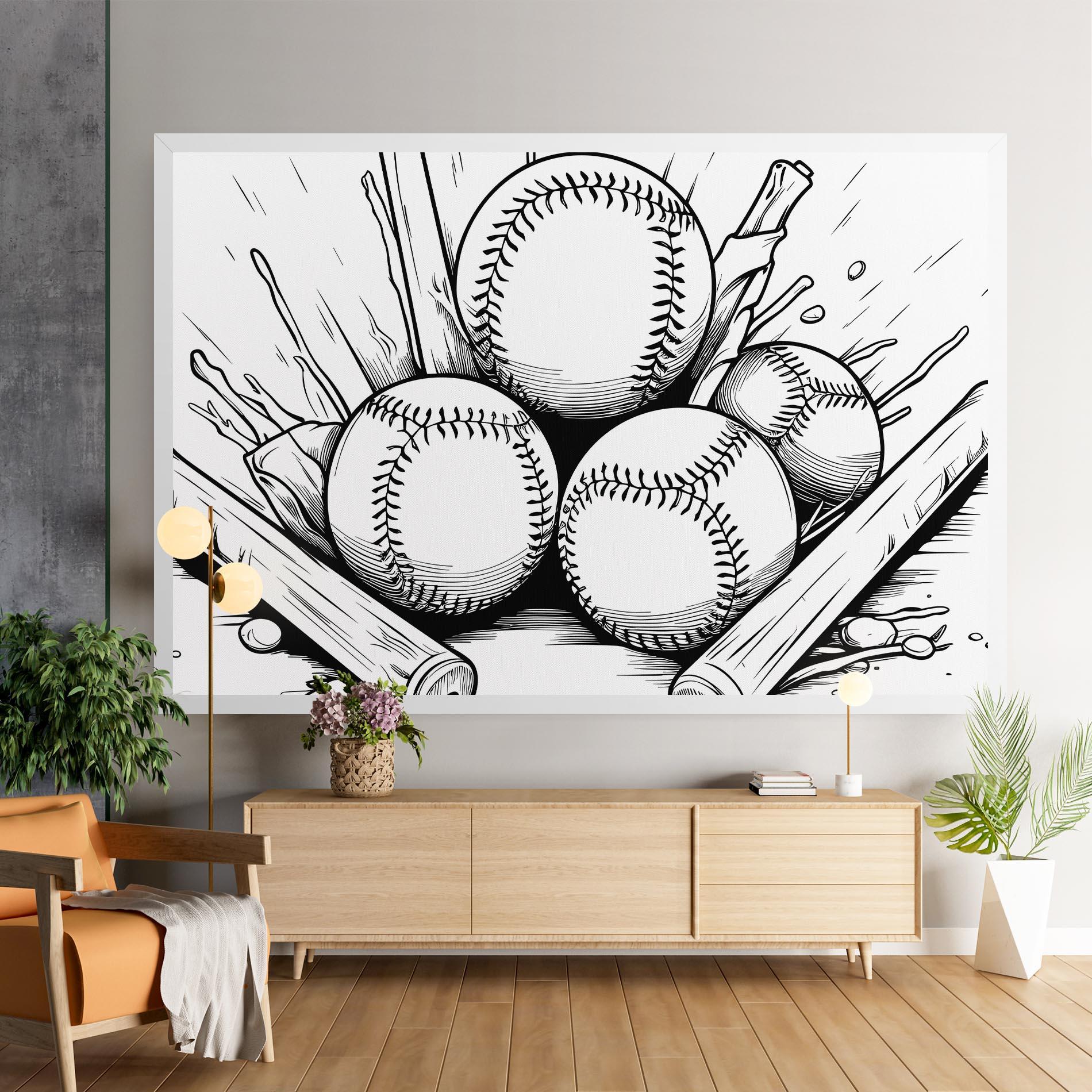 Картина на платно Big Baseball Ball mockup 9
