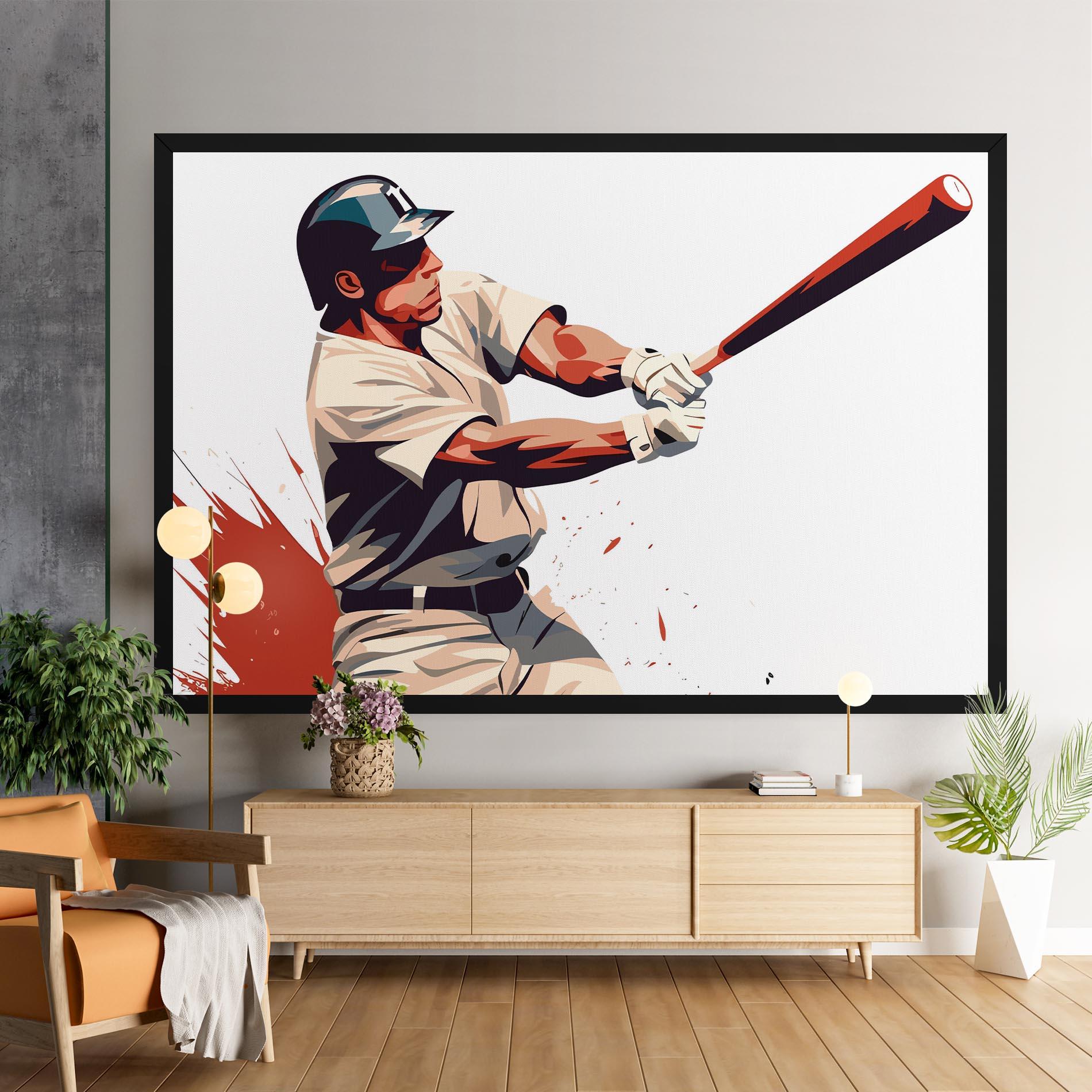 Картина на платно Baseball Red Art mockup 9