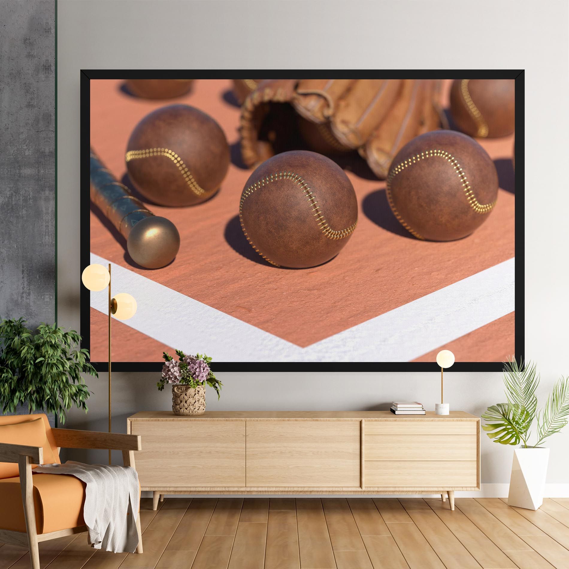 Brown Baseball Ball mockup 9