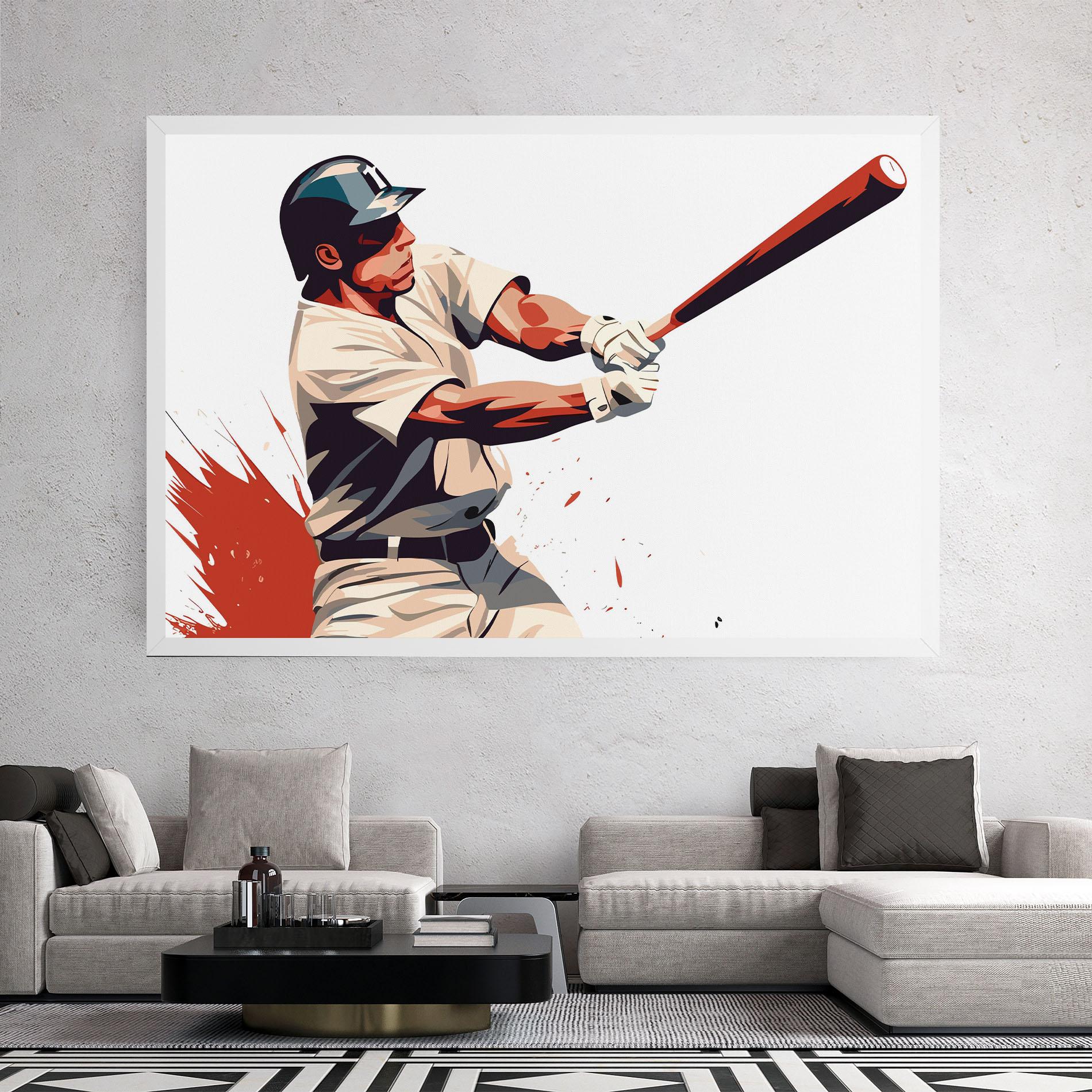 Картина на платно Baseball Red Art mockup 2