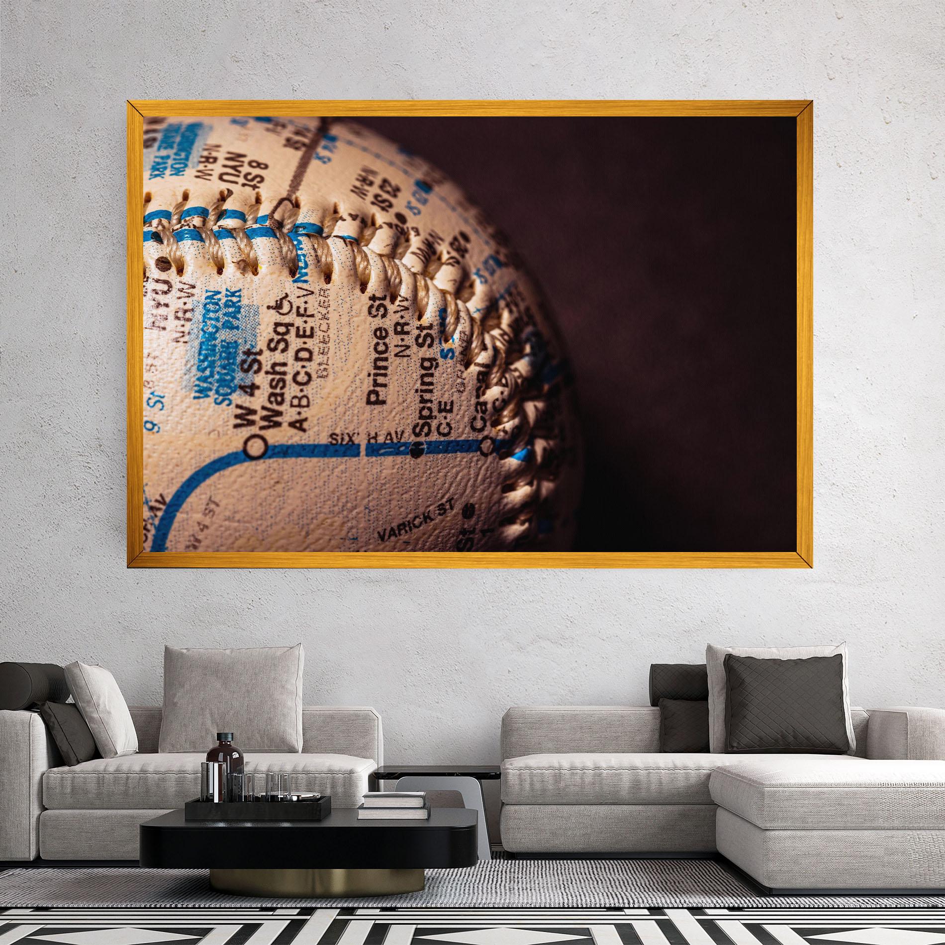 Картина на платно Blue Text Baseball Ball mockup 2