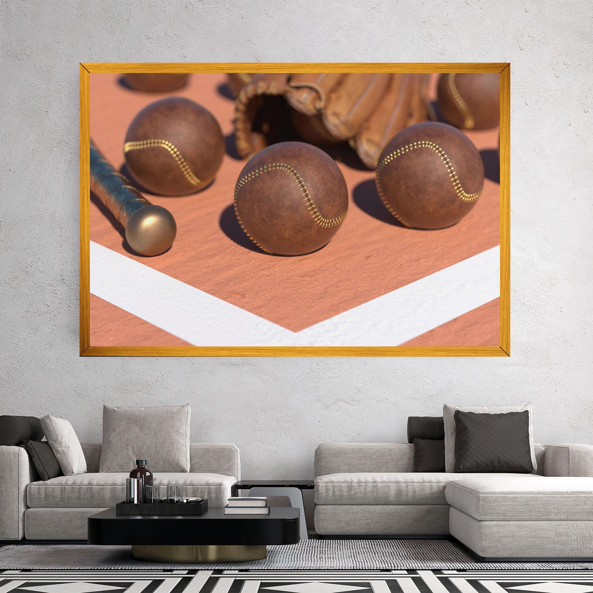 Картина на платно Brown Baseball Ball mockup 2
