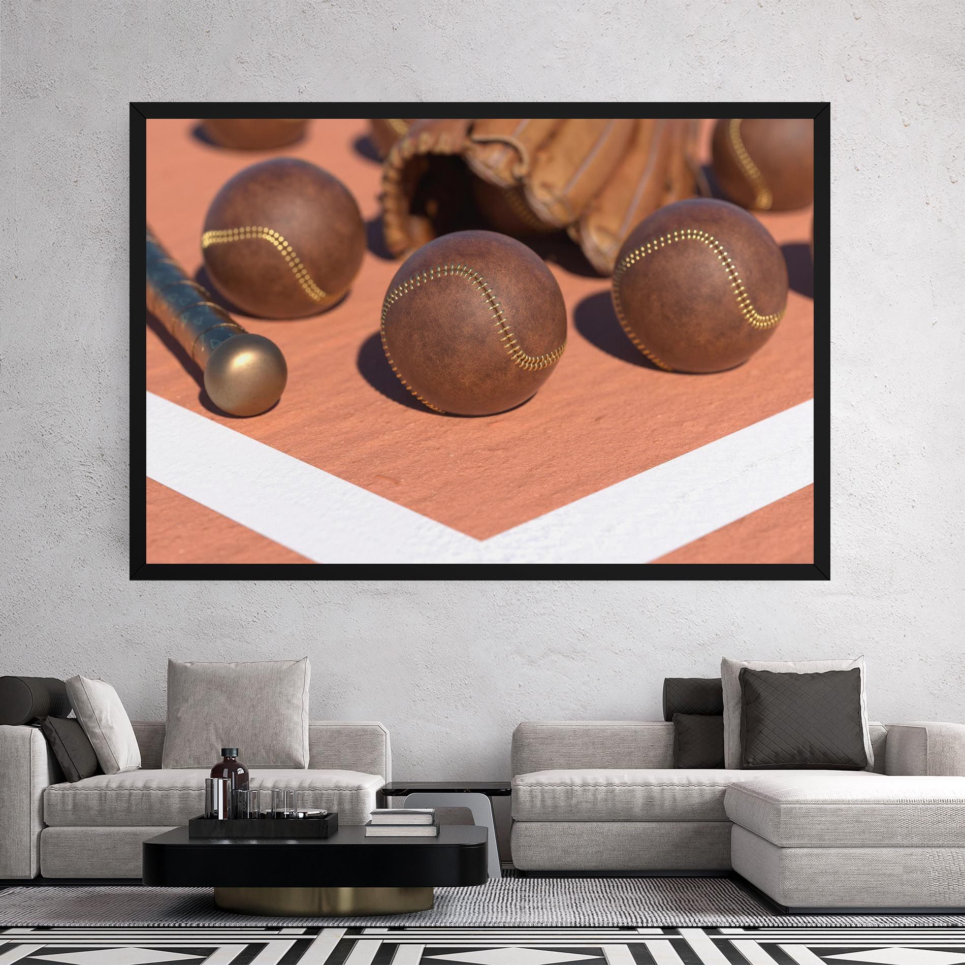 Brown Baseball Ball mockup 2