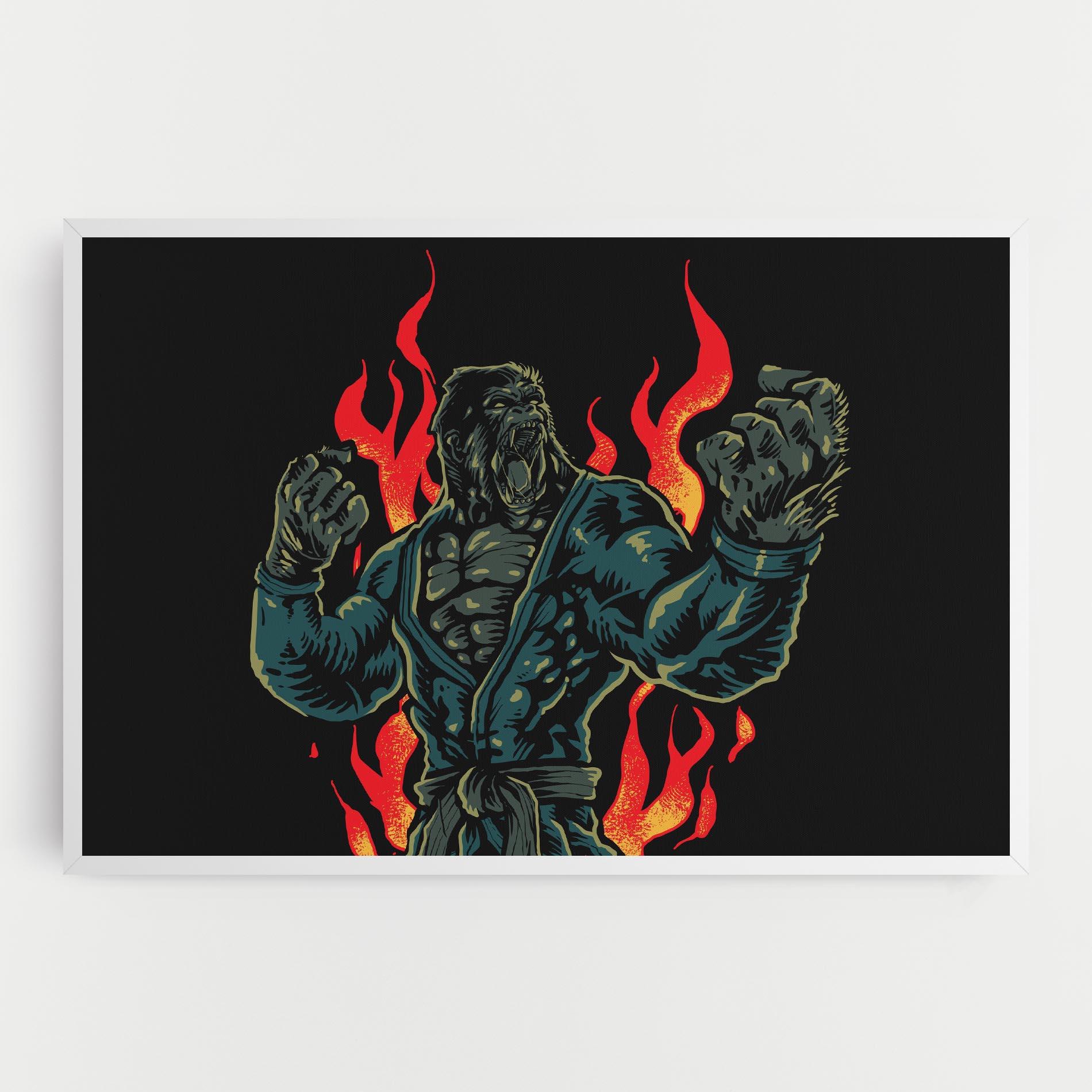 Картина на платно Gorilla Box Fighter mockup 0