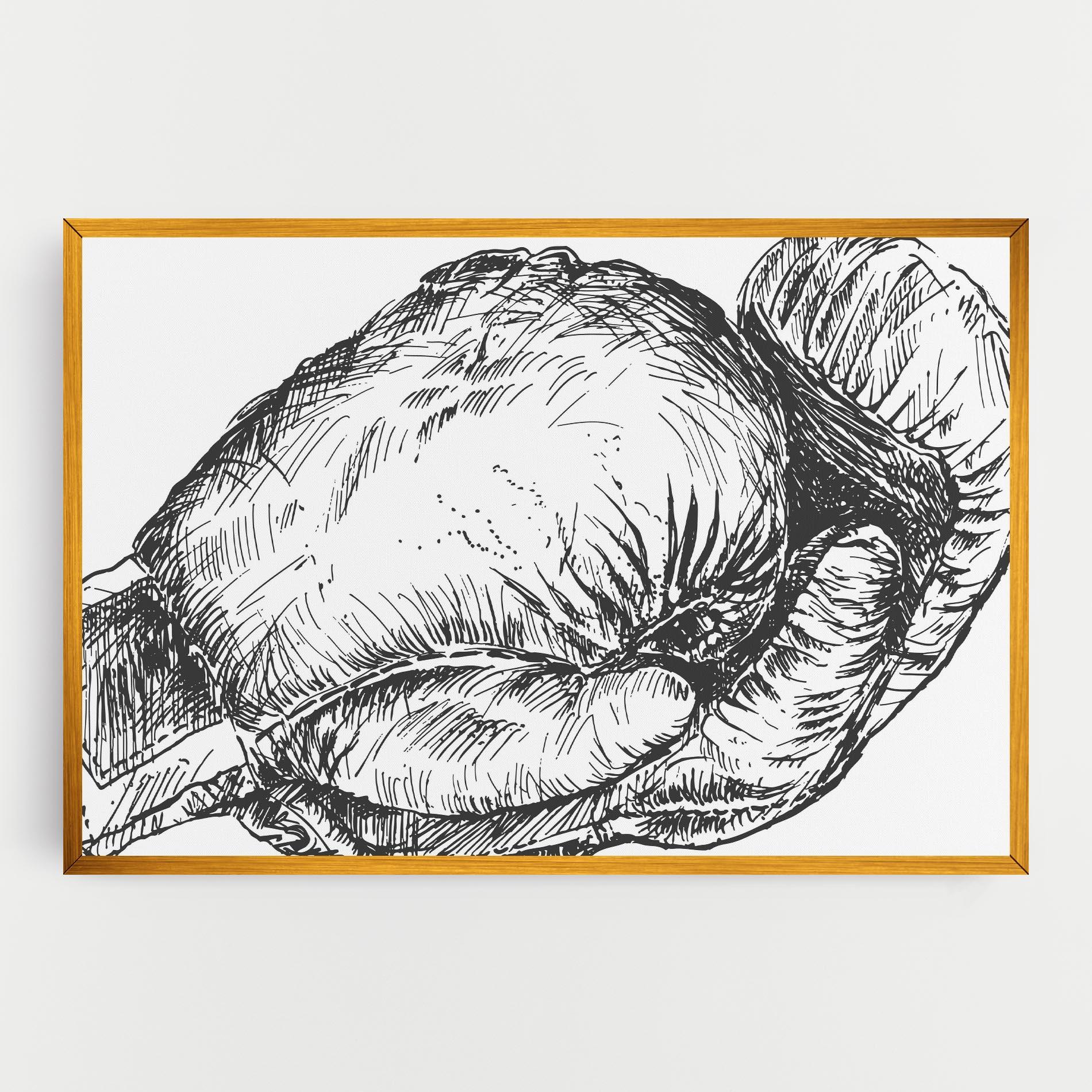 Картина на платно Grey Line Glove mockup 0