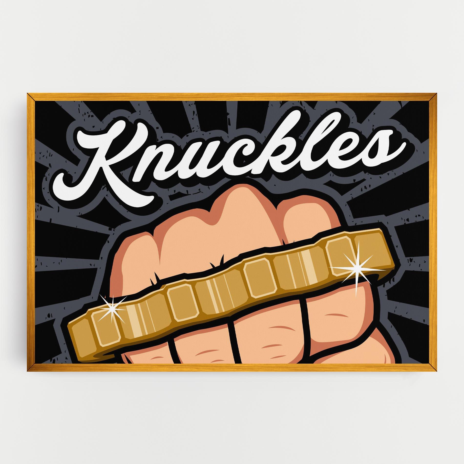 Картина на платно Knuckles mockup 0